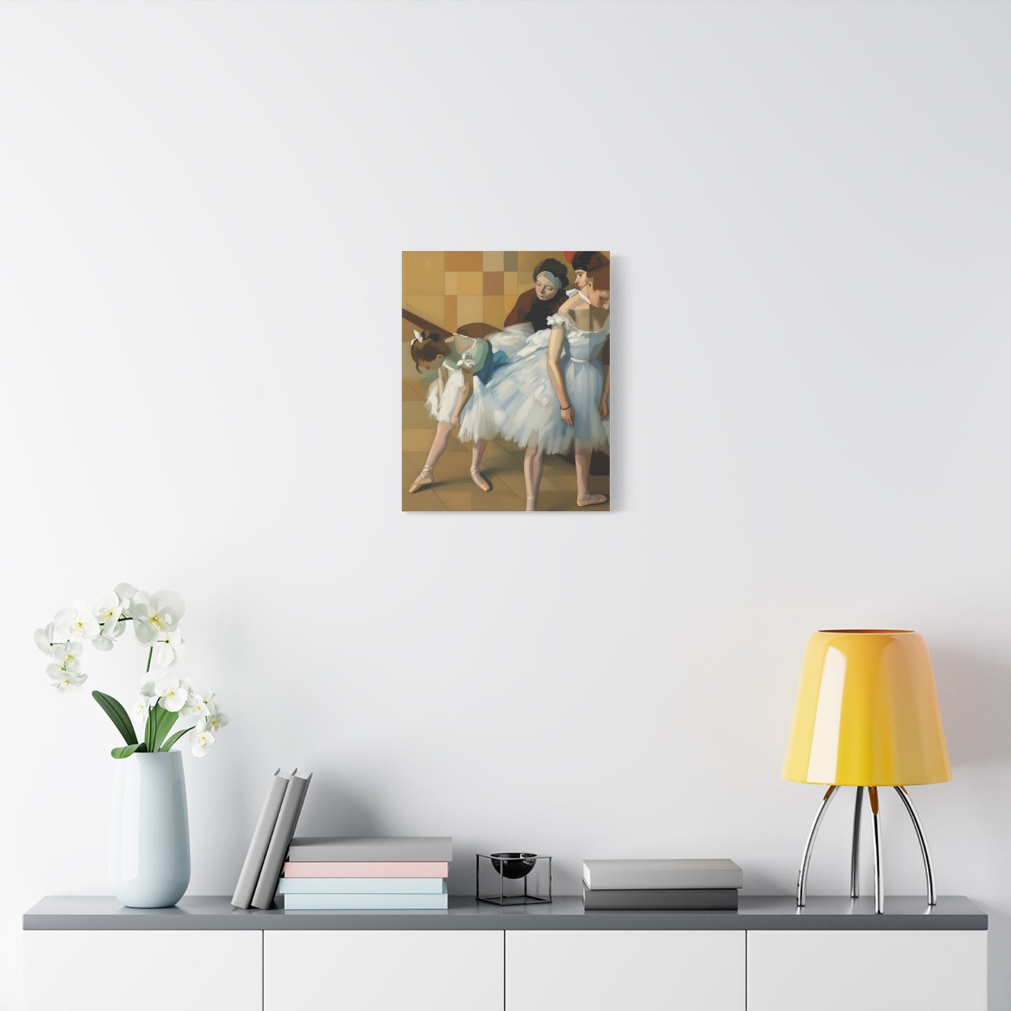 Ballerina Dancers Matte Stretched Canvas Wall Art