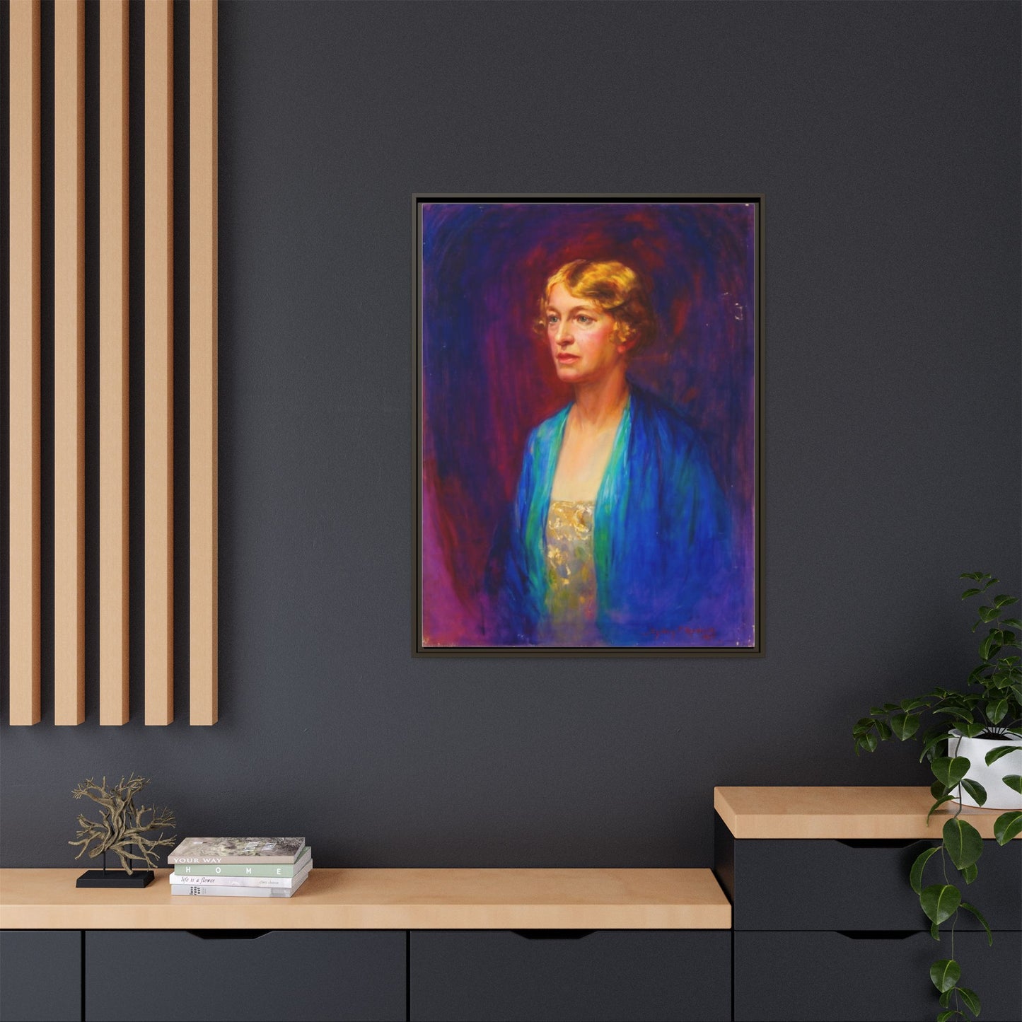 Matte Canvas Portrait , Framed (Multi-color)
