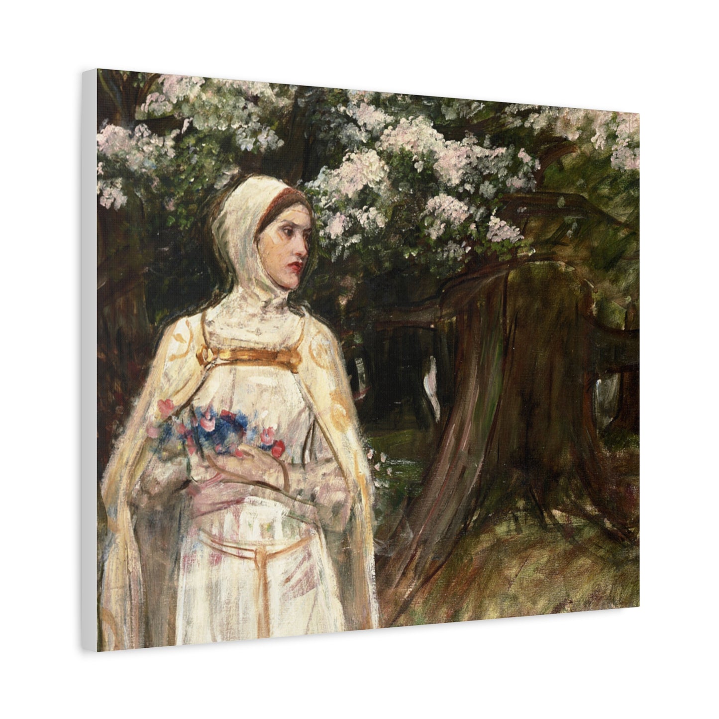 Matilda (formerly called Beatrice) by John William Waterhouse Matte Canvas Wall Art Print