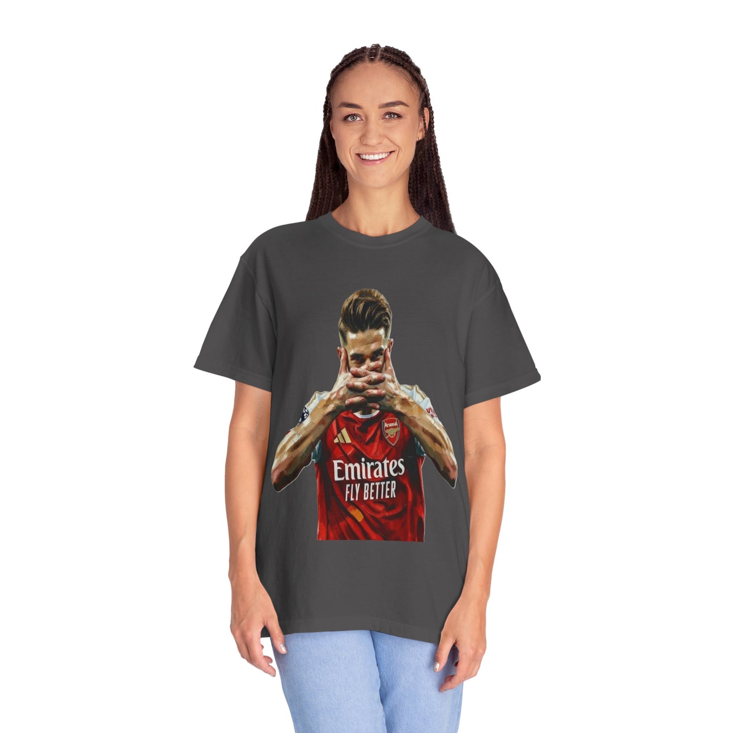 Soccer Celebration T-Shirt — Emirates 'Fly Better' Jersey Design