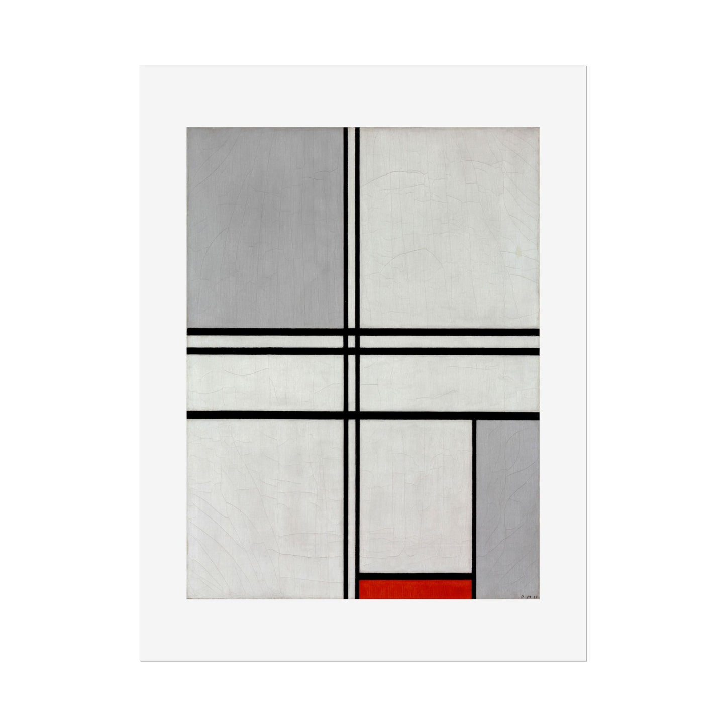 Composition (No. 1) by Piet Mondrian Abstract  Wall Art Print