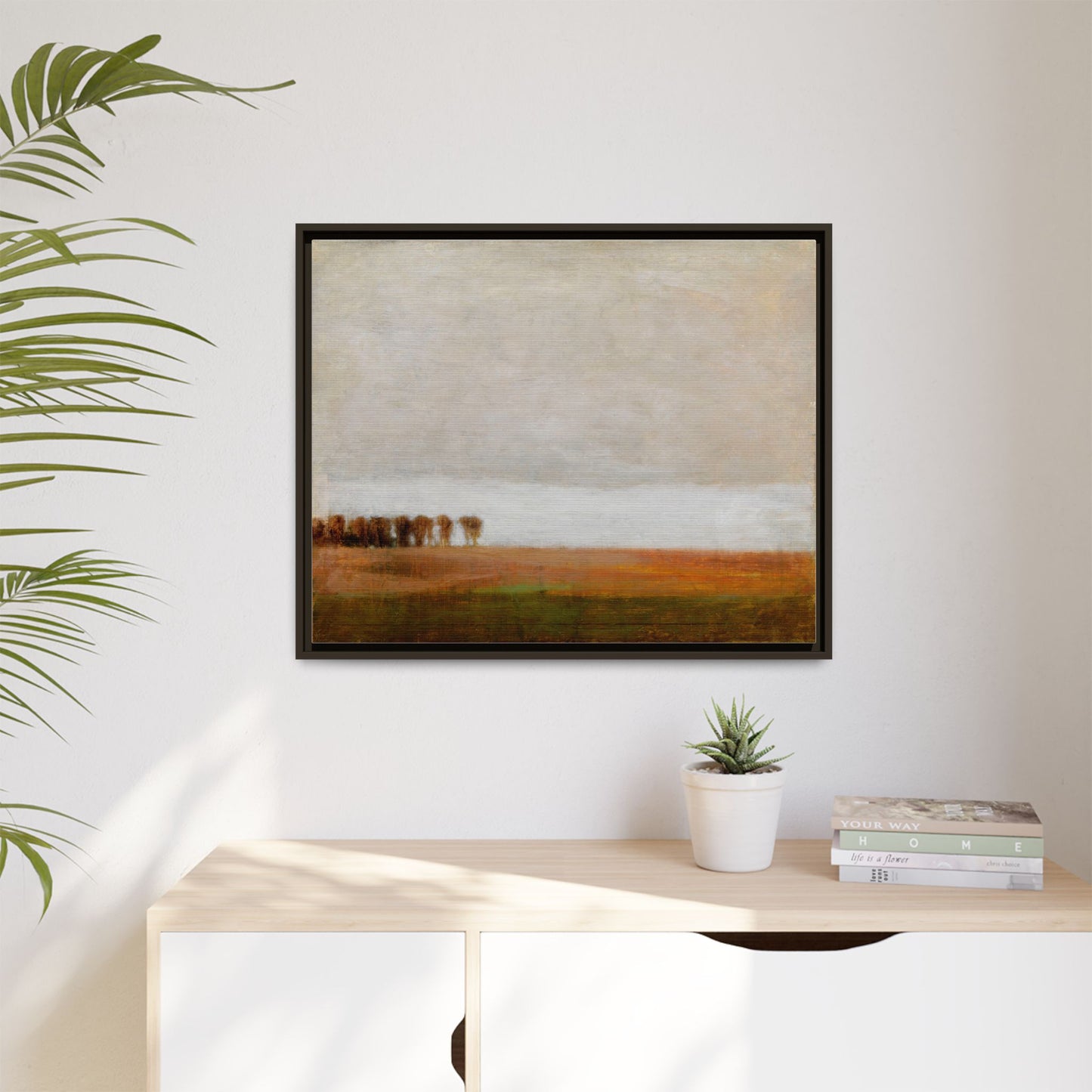 View of Jaegersborg Allé, North of Copenhagen by Vilhelm Hammershøi Framed Matte Canvas Wall Art Print
