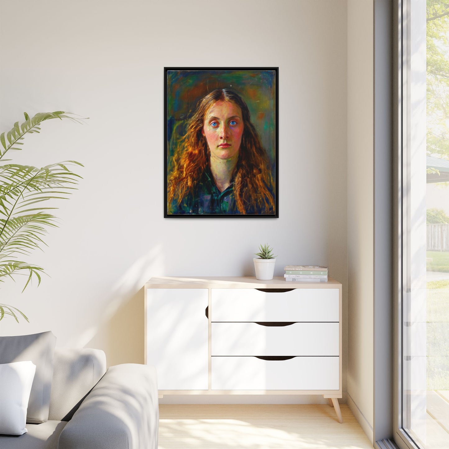 Framed Matte Canvas Print — Vintage Portrait Art