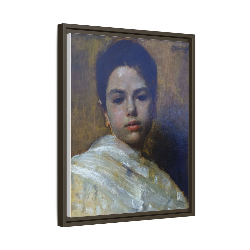 Carminella by Antonio Mancini Framed Matte Canvas Art Print