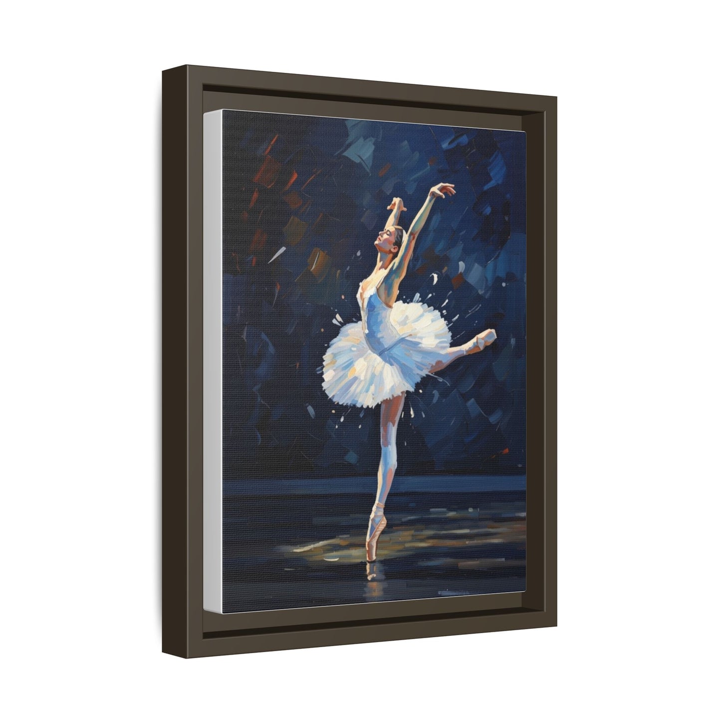 Ballerina Ballet Canvas Print — Framed Matte Wall Art
