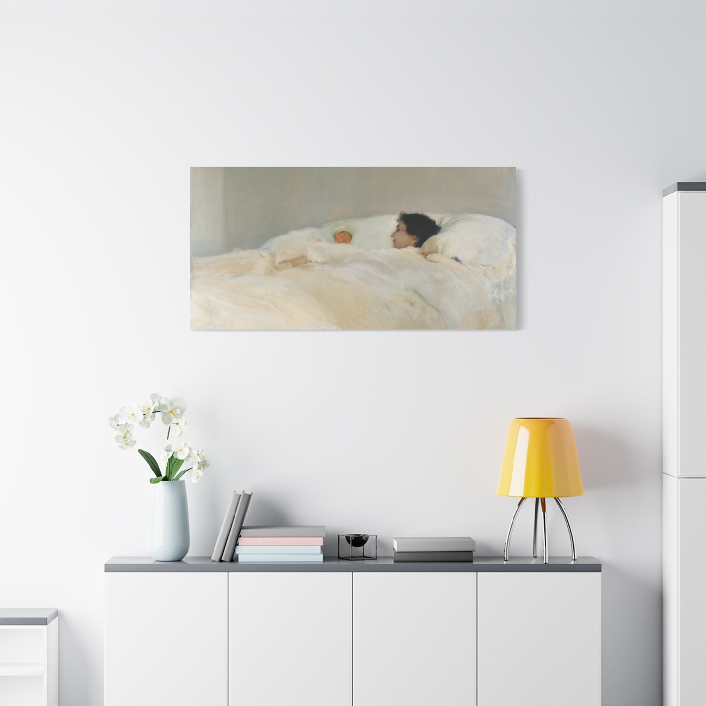 Mother by Joaquin Sorolla y Bastida Art Canvas Print — Serene Nursery Wall Decor