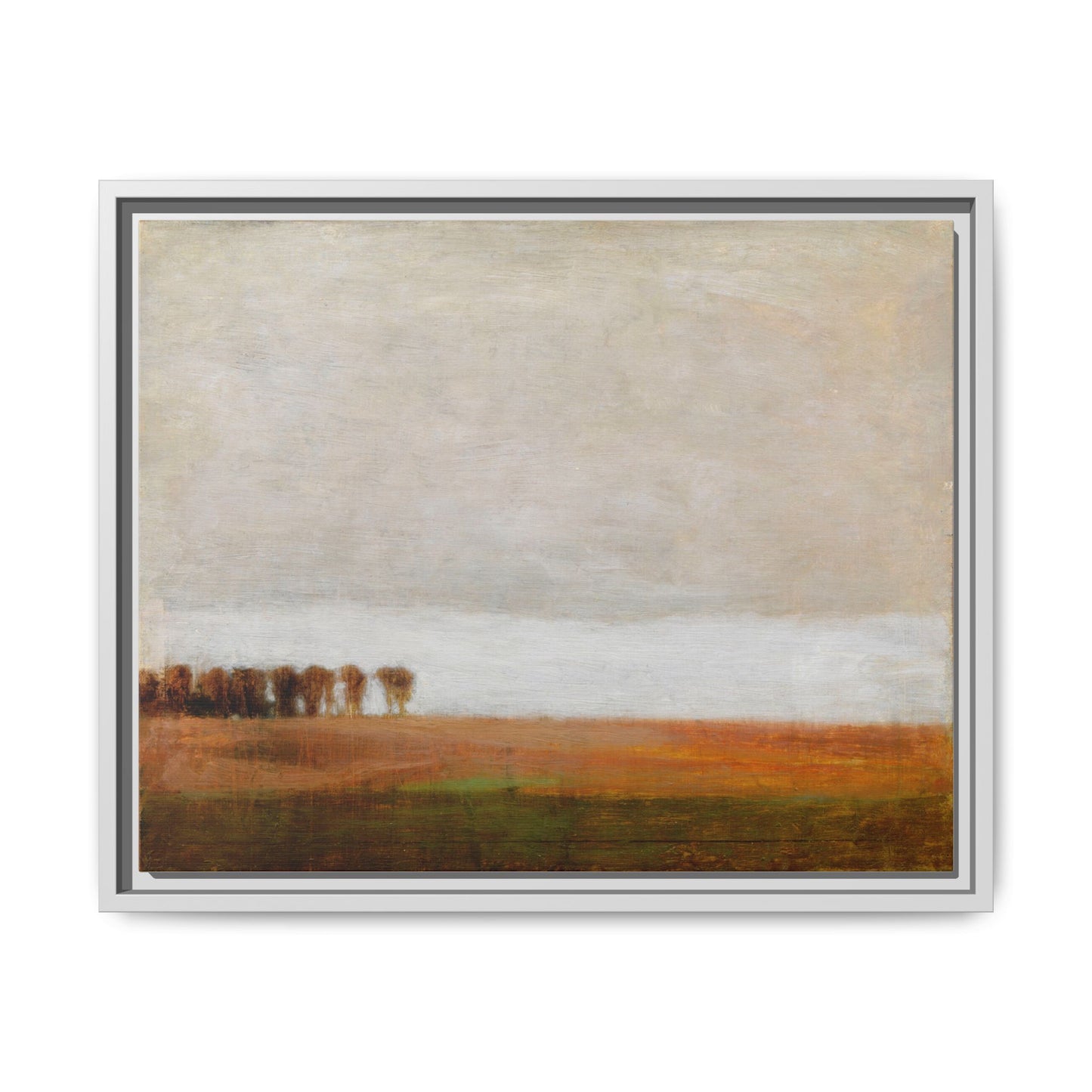 View of Jaegersborg Allé, North of Copenhagen by Vilhelm Hammershøi Framed Matte Canvas Wall Art Print