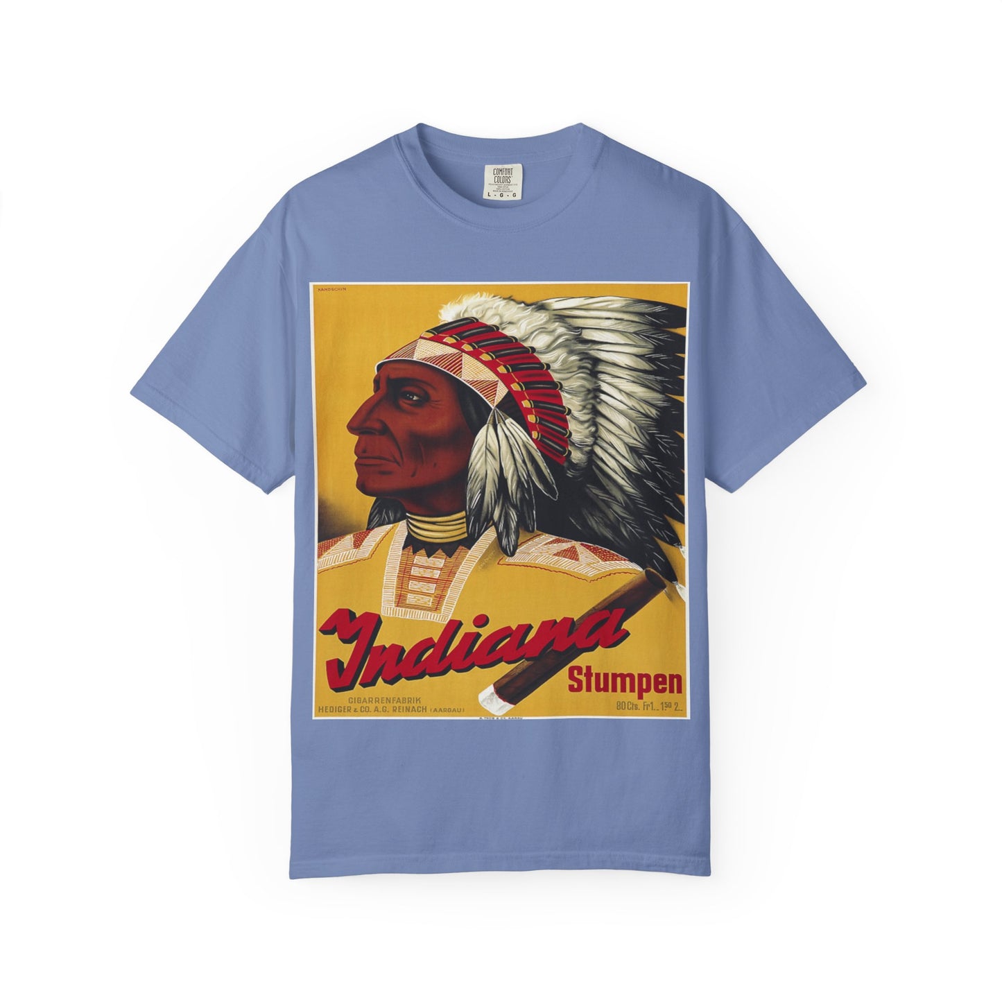 T-Shirt — Retro 'Indiana' Native Chief Vintage Poster Design