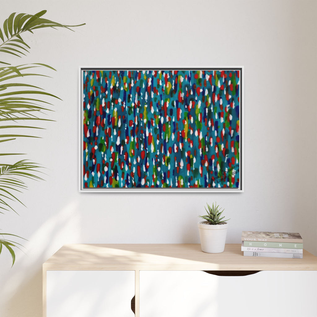 Colours Of The Soul Reflecting On Water by Ariel Chavarro Avila Matte Canvas Framed Art