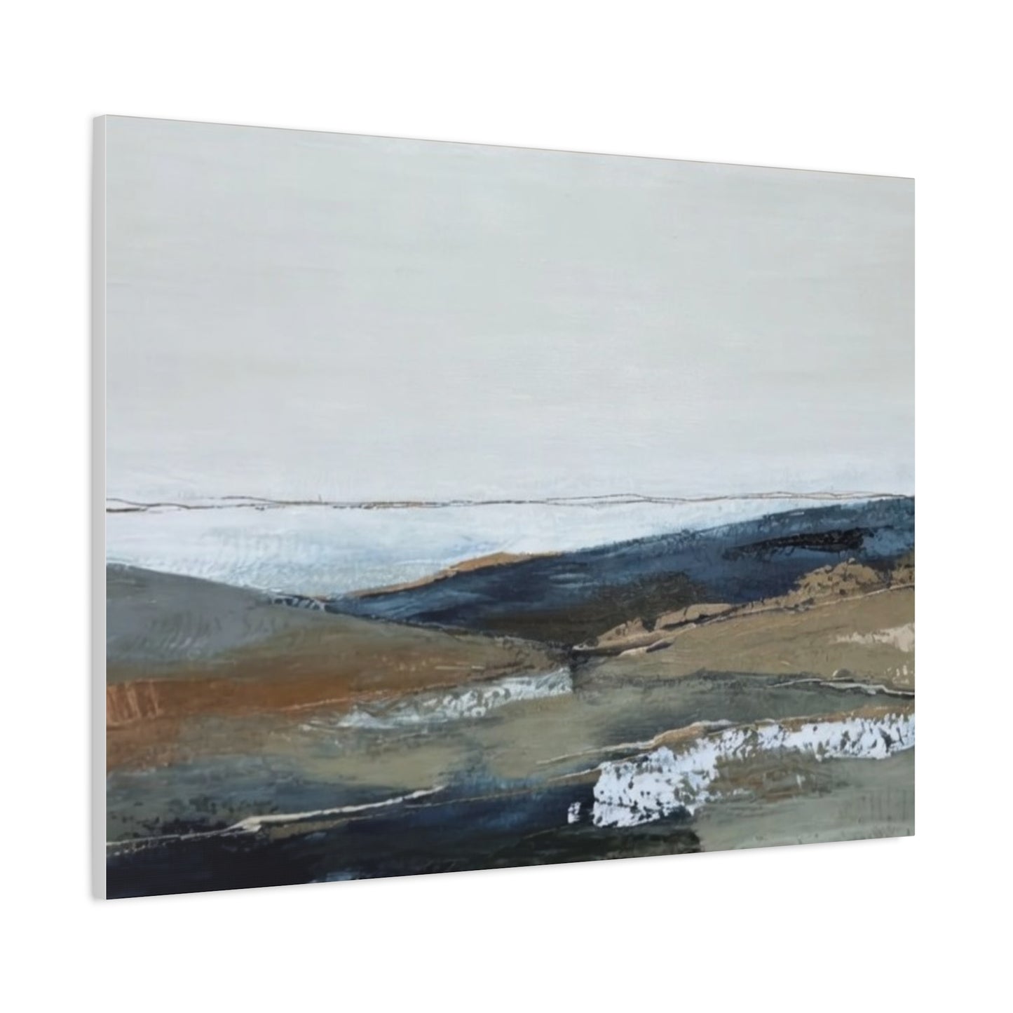 Abstract Coastal Landscape Canvas — Stretched Matte Wall Art