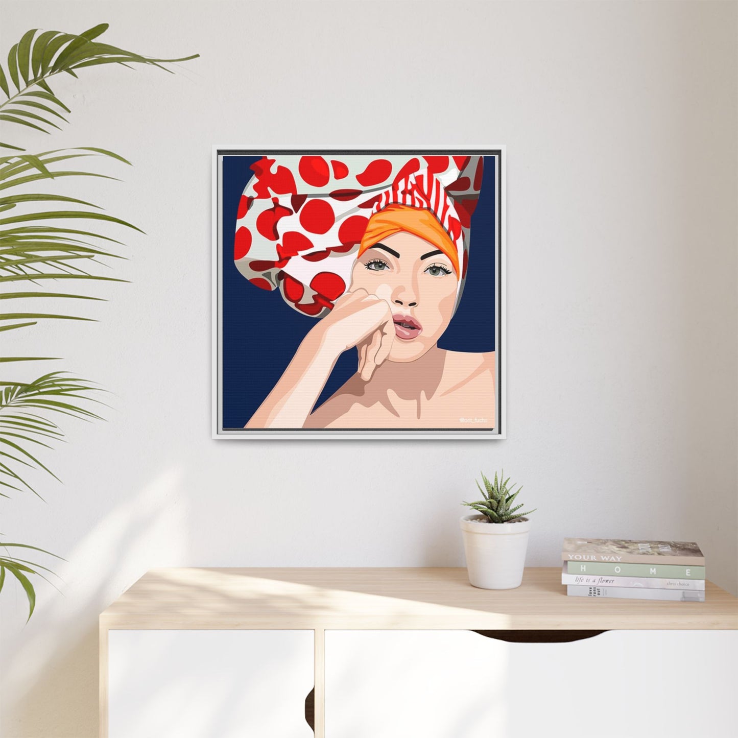 Vivid 20 by Orit Fuchs Pop Art Matte Canvas Framed Wall Art Print