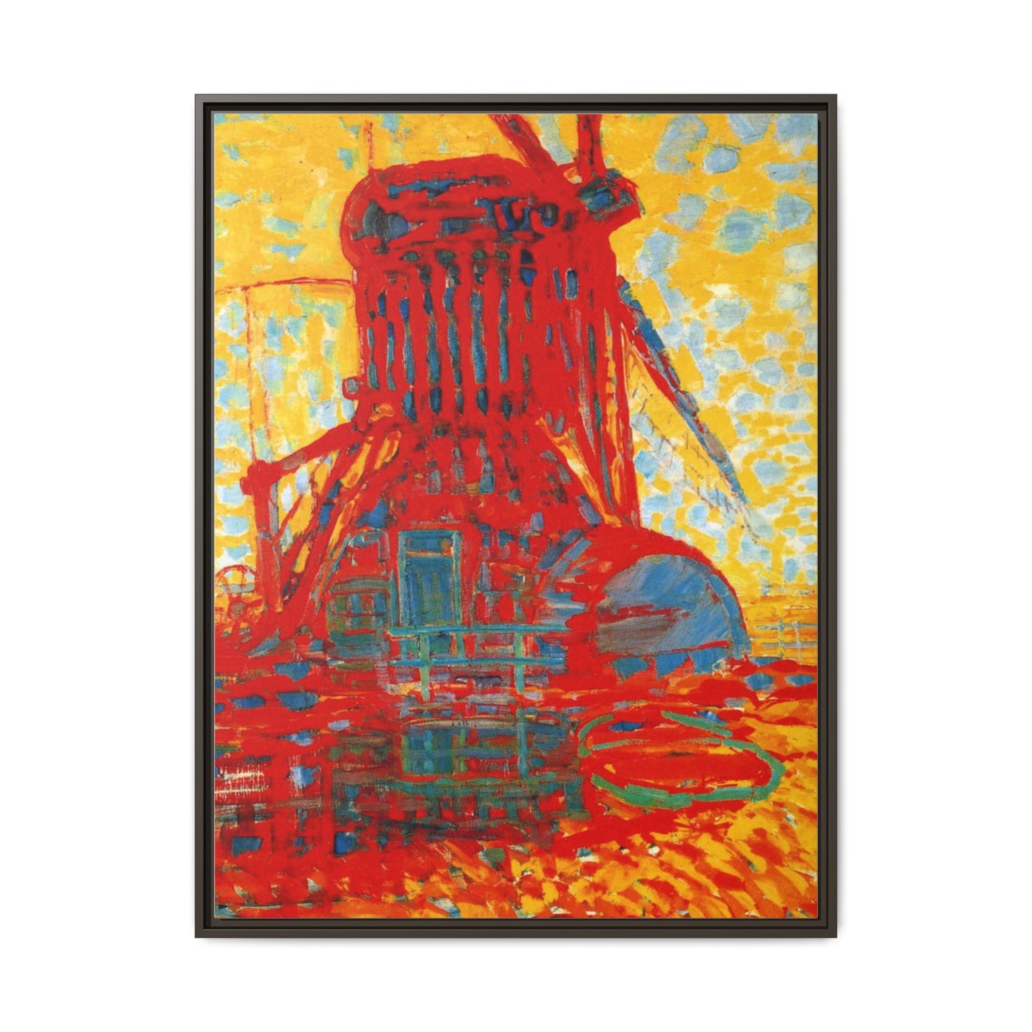 Mill by Sunlight by Piet Mondrian Matte Framed Canvas Wall Art Print