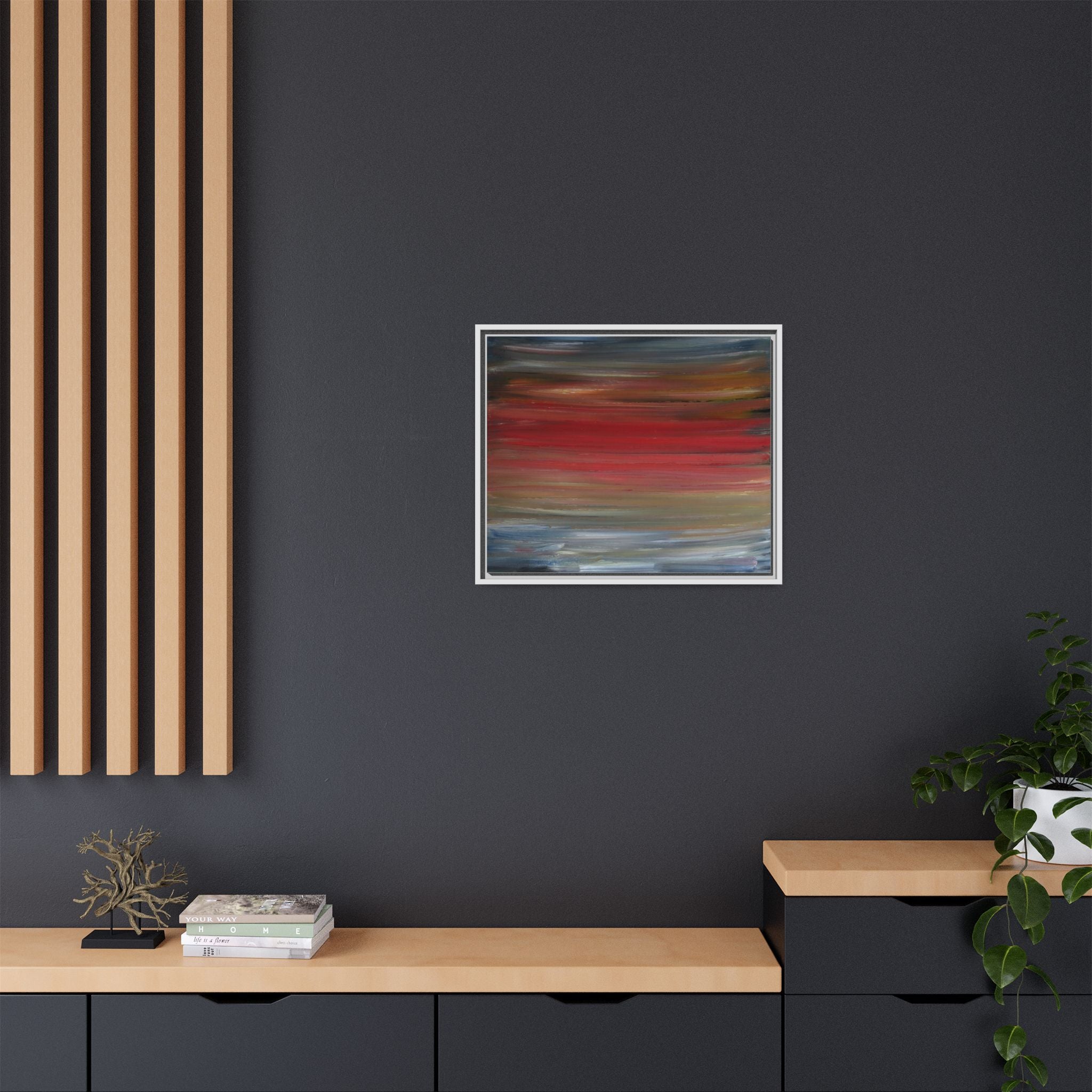 Misty morning by Norman Barrett Framed Matte Canvas Wall Art