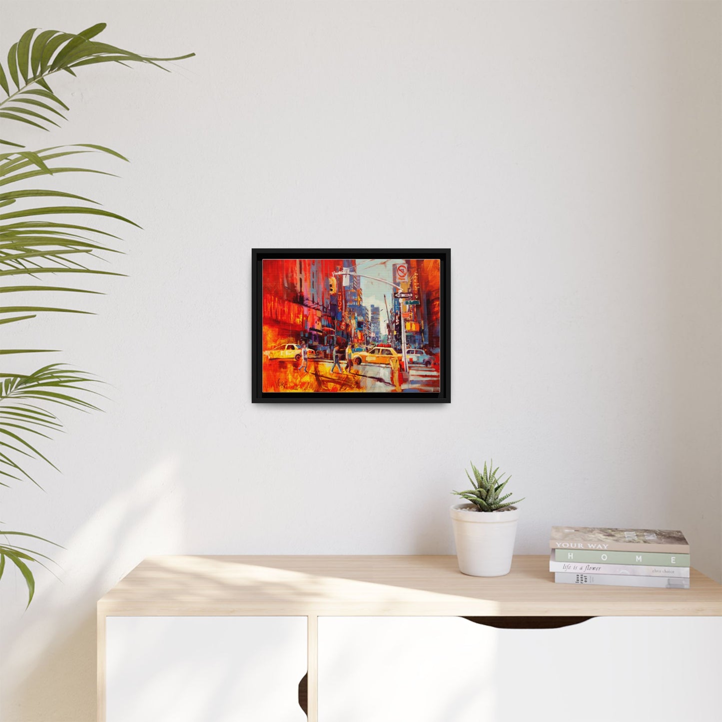 New York 7th AV attributed to Voke Framed Matte Canvas – Art Print
