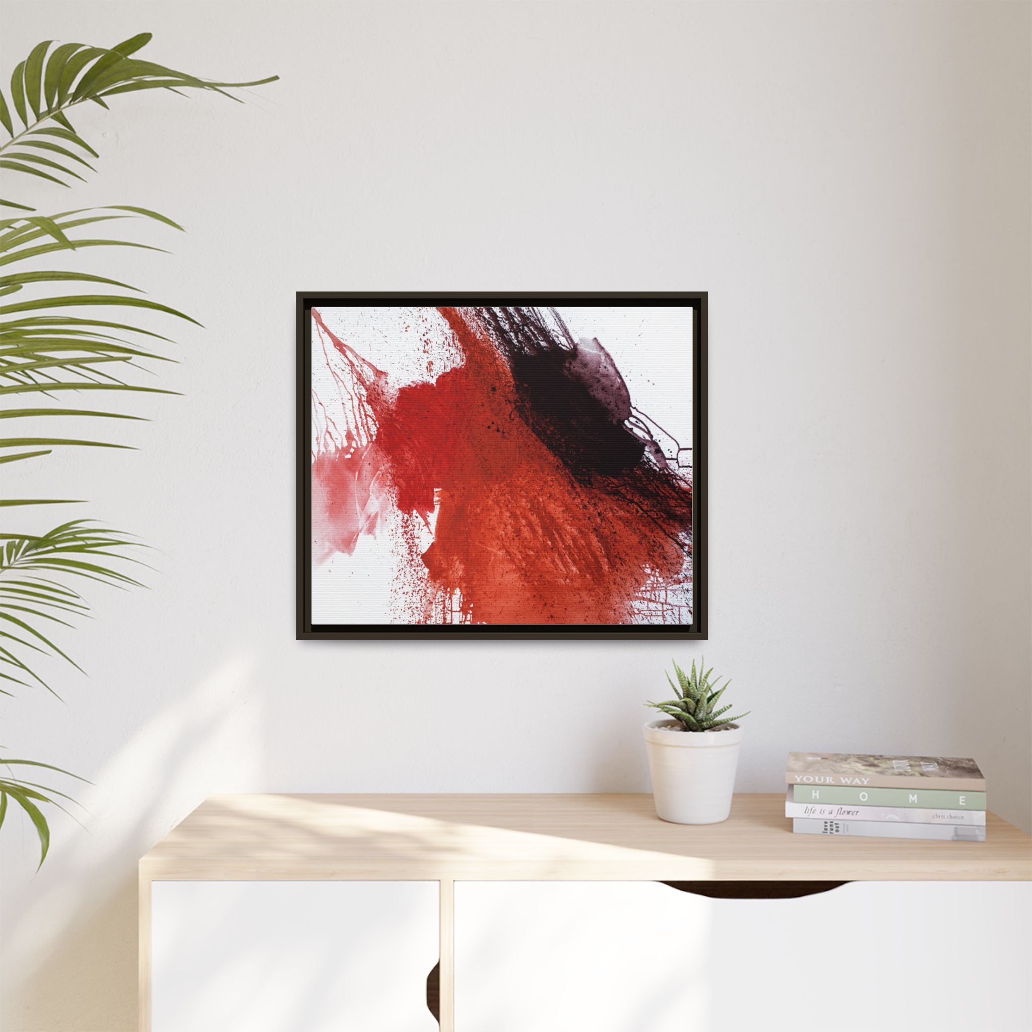 Flame by Natalija Miladinovic Matte Canvas Framed Wall Art