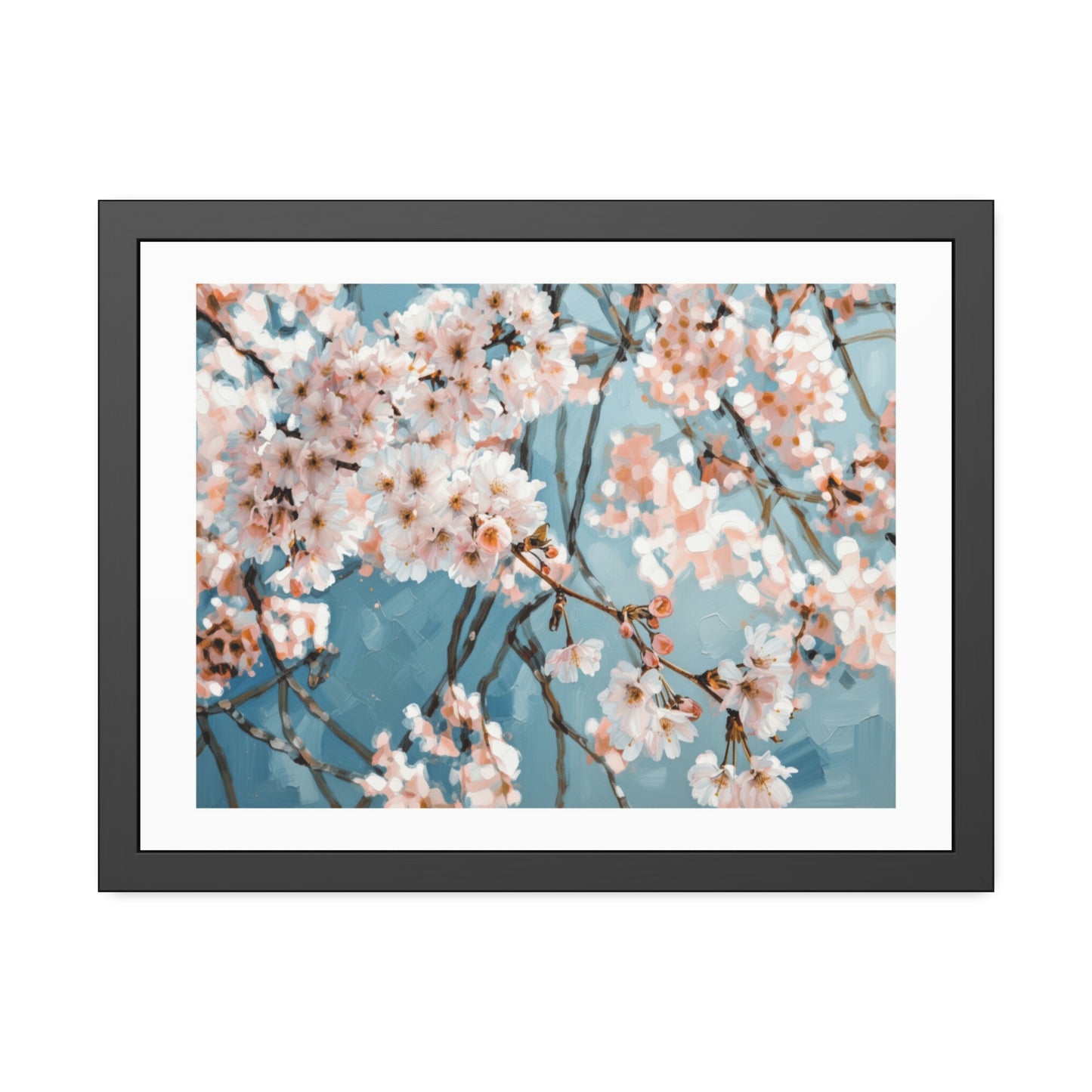 Cherry Blossom Framed Poster — Floral Wall Art Print