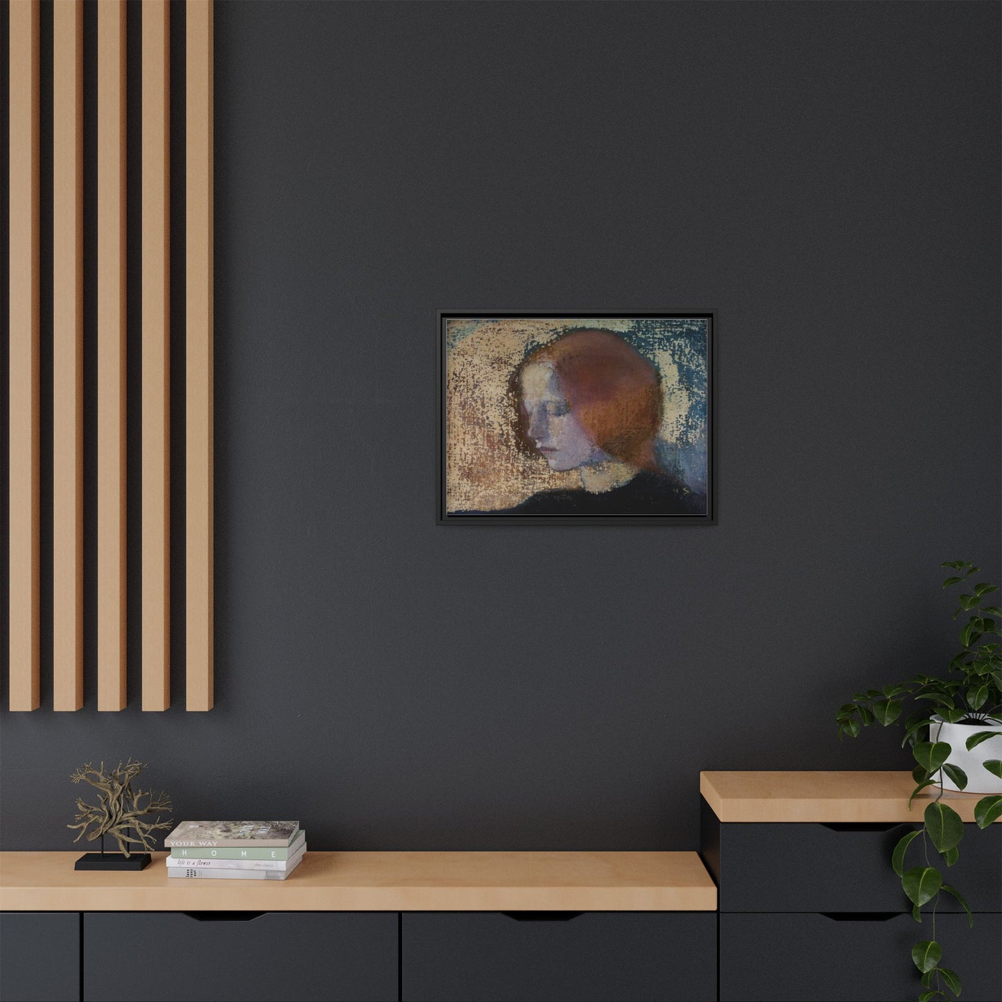 Fragment by Helena Schjerfbeck Framed Matte Canvas Art Print