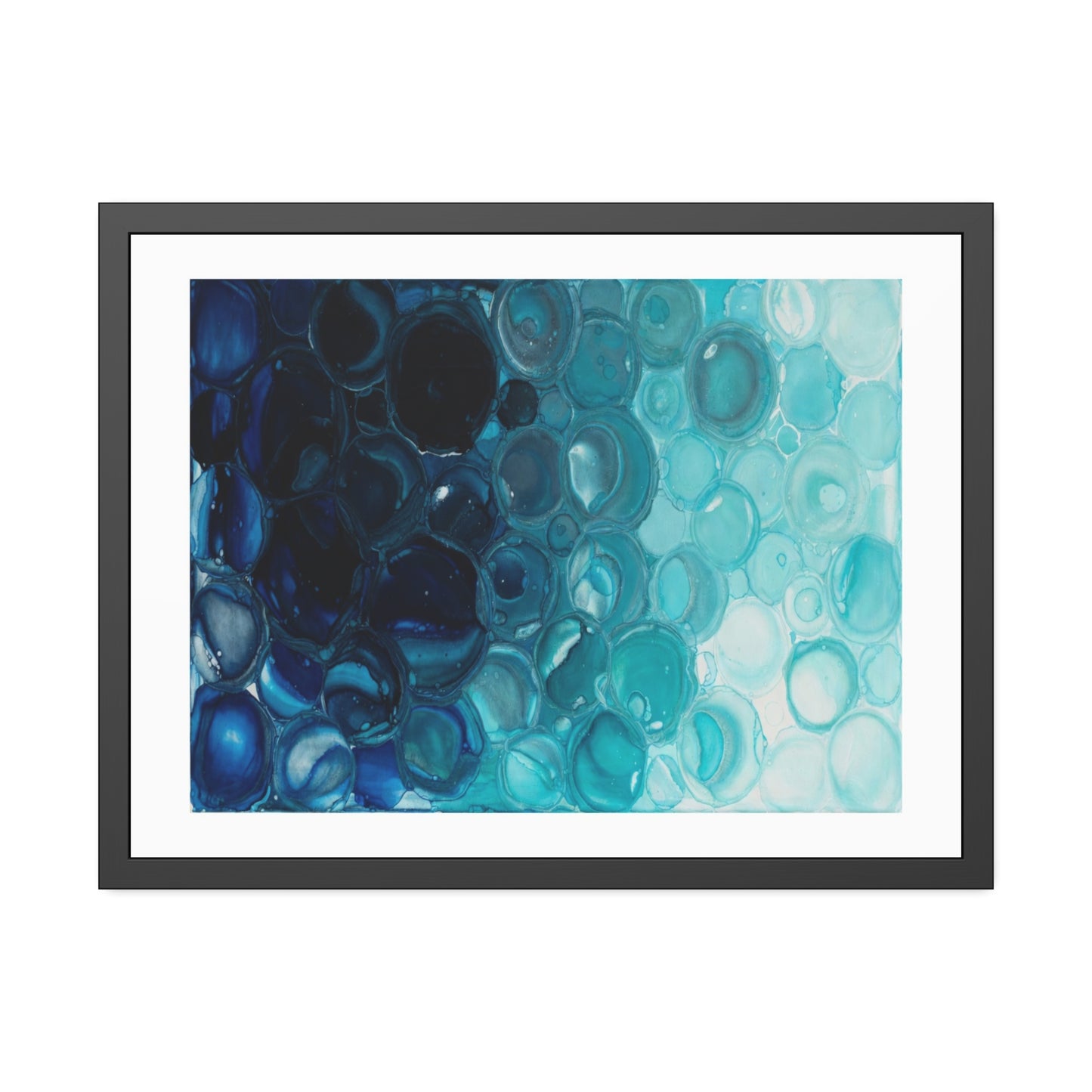 Abstract Ocean Blue Framed Poster