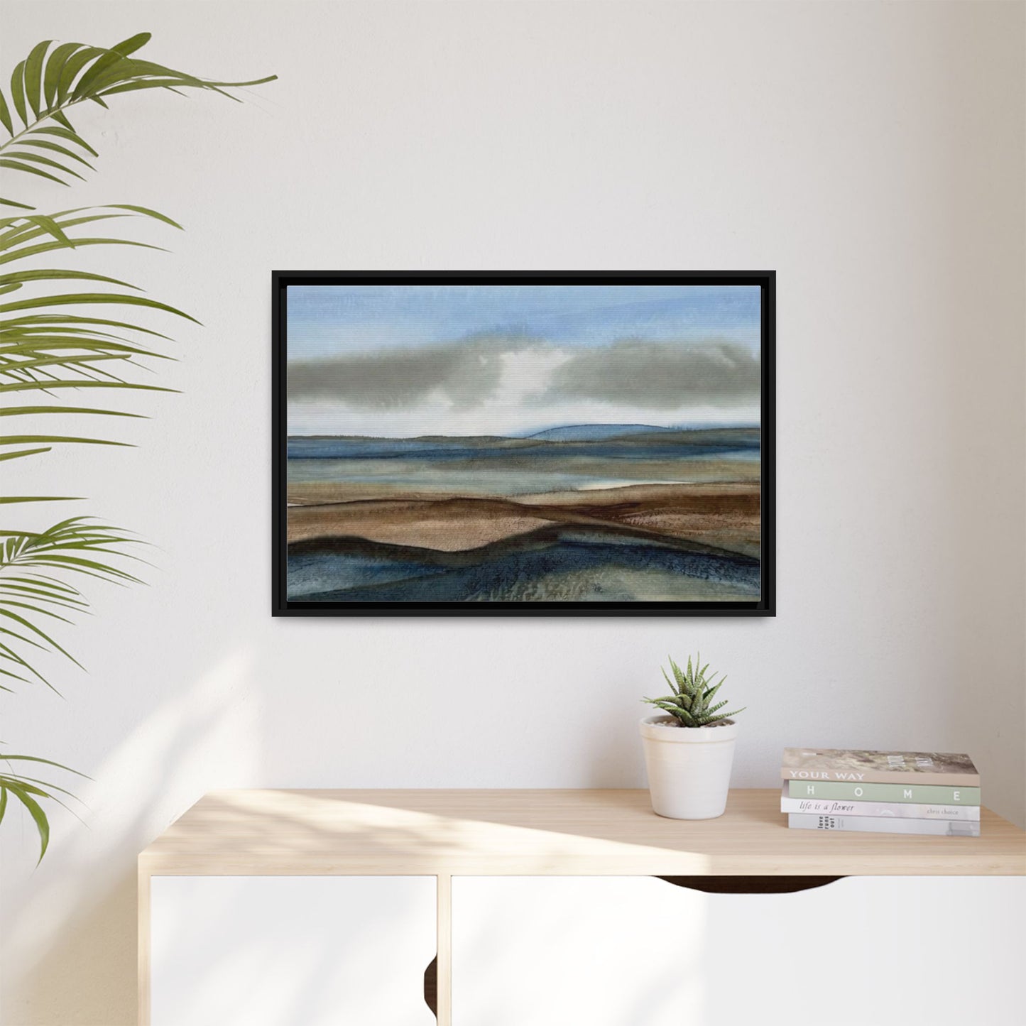 Matte Canvas Landscape, Framed (Multi-color)