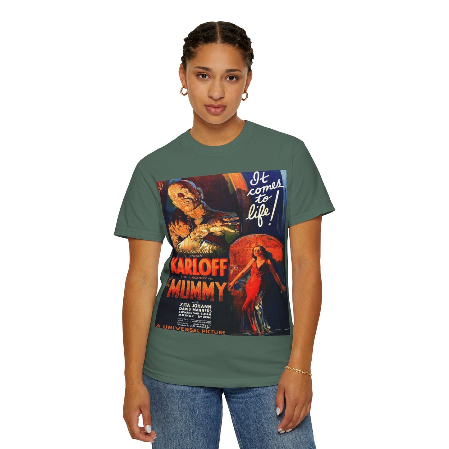 Mummy Movie Poster T‑Shirt — Vintage Karloff Horror Graphic Tee