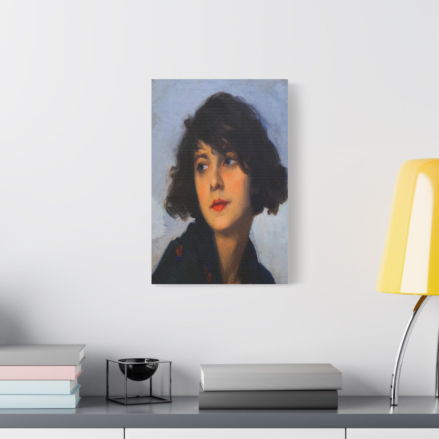 Mulher do chale verde (cropped) by Cyprien Eugene Boulet Matte Canvas Print — Stretched Wall Art