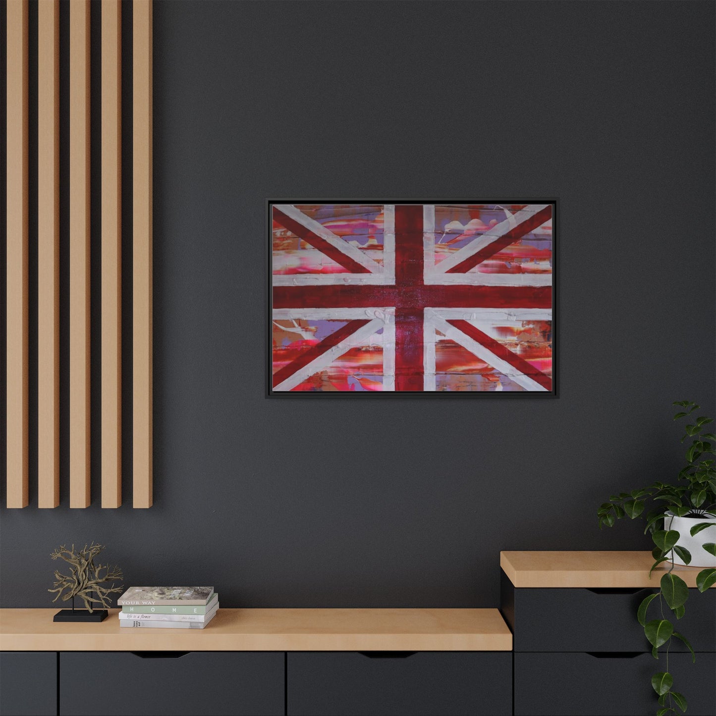 Union Jack is back! by Norman Barrett Framed Matte Canvas Print Wall Art