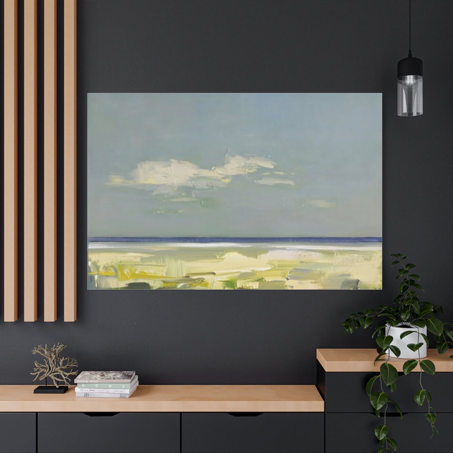 Coastal Breeze Abstract Canvas - Matte Stretched Wall Art
