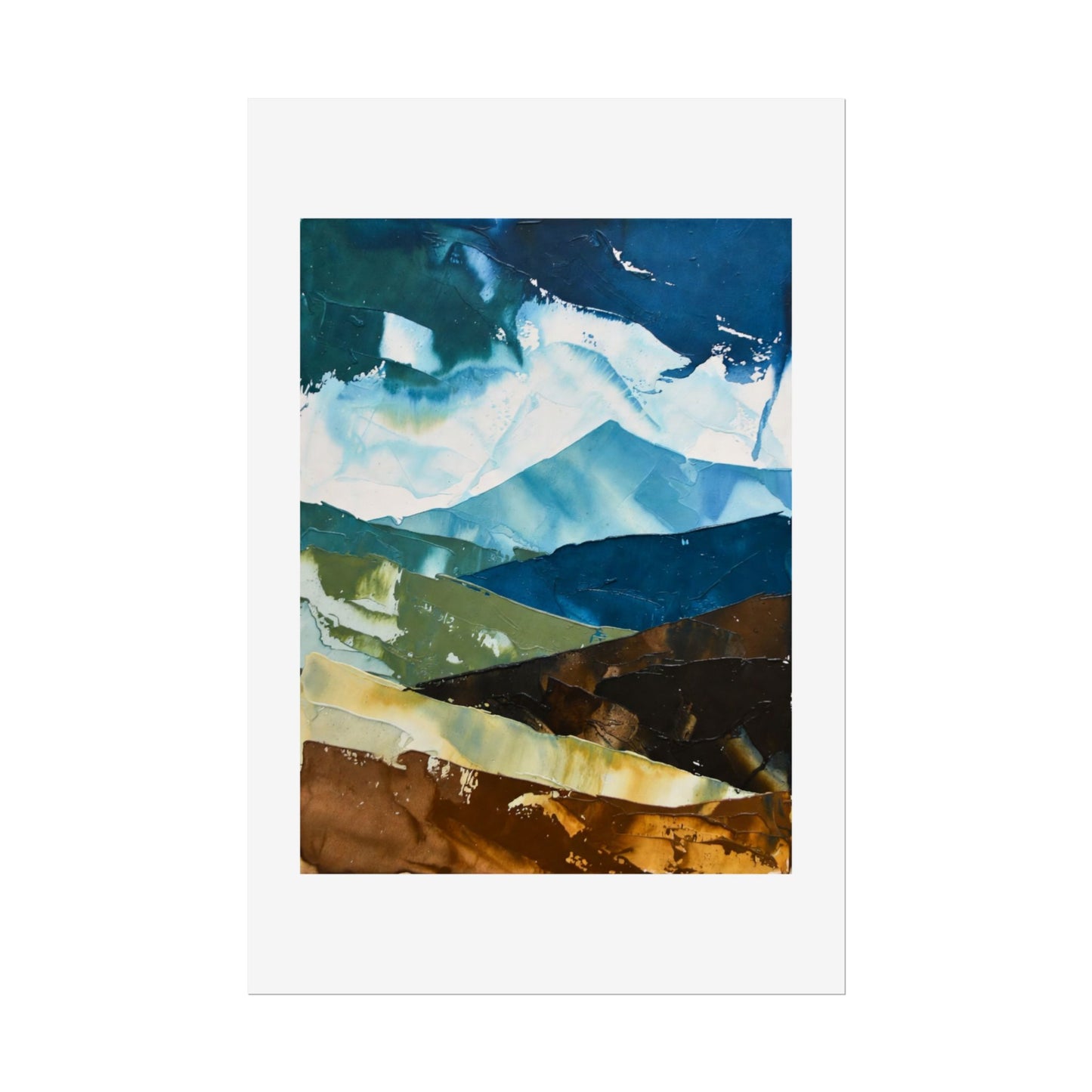Abstract Mountain Landscape Poster — Rolled Art Print