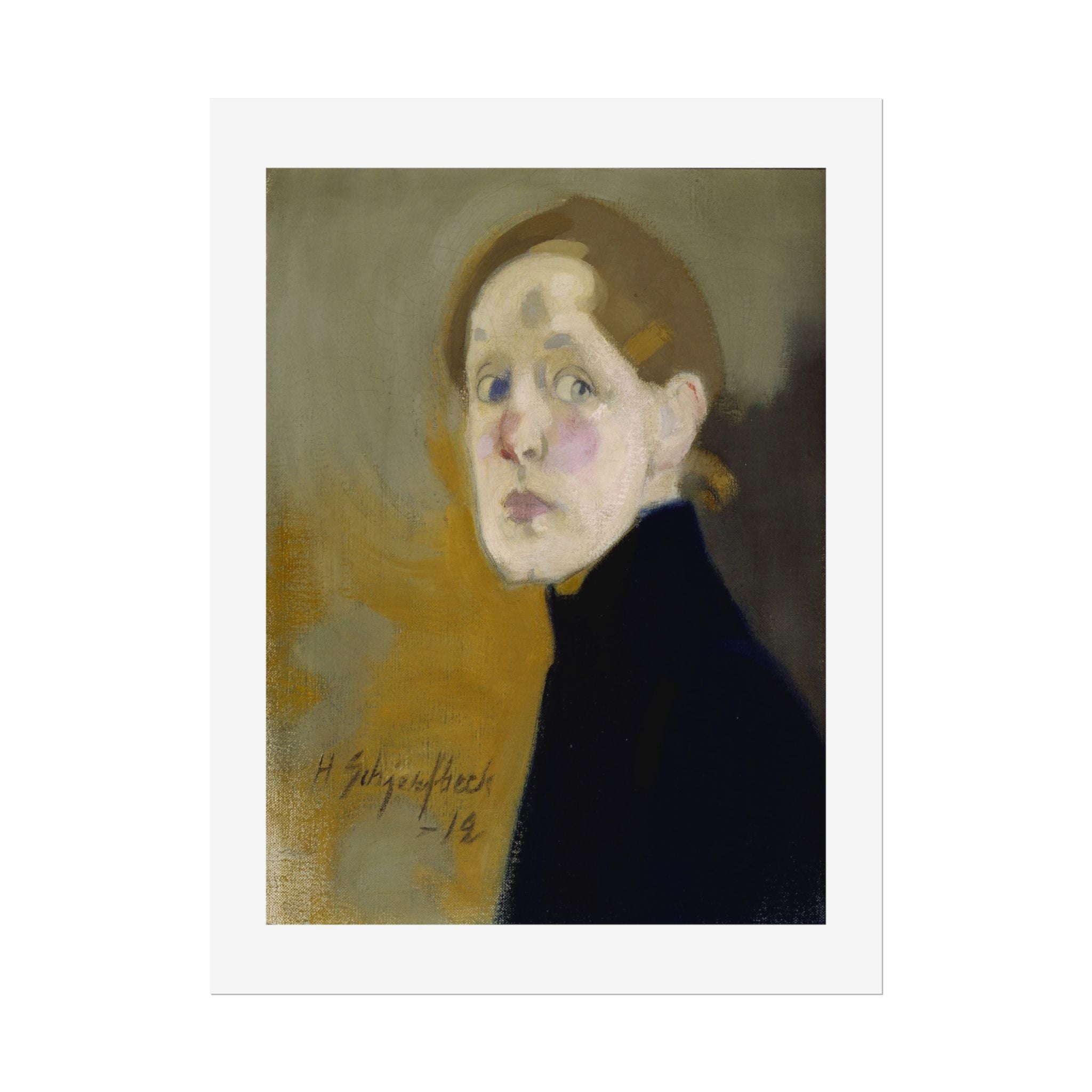 Selbstbildnis by Helena Schjerfbeck Wall Art Print