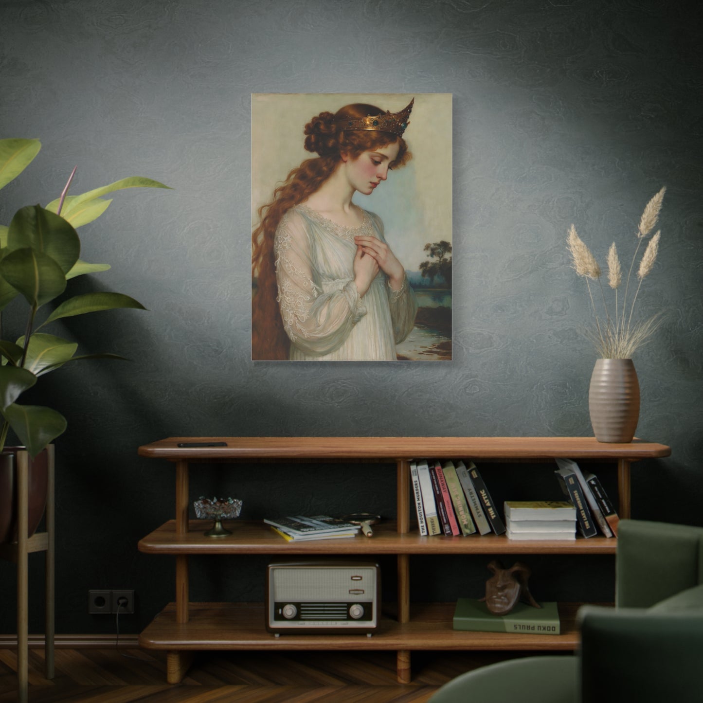 Vintage Romantic Princess Painting — Matte Canvas Wall Art