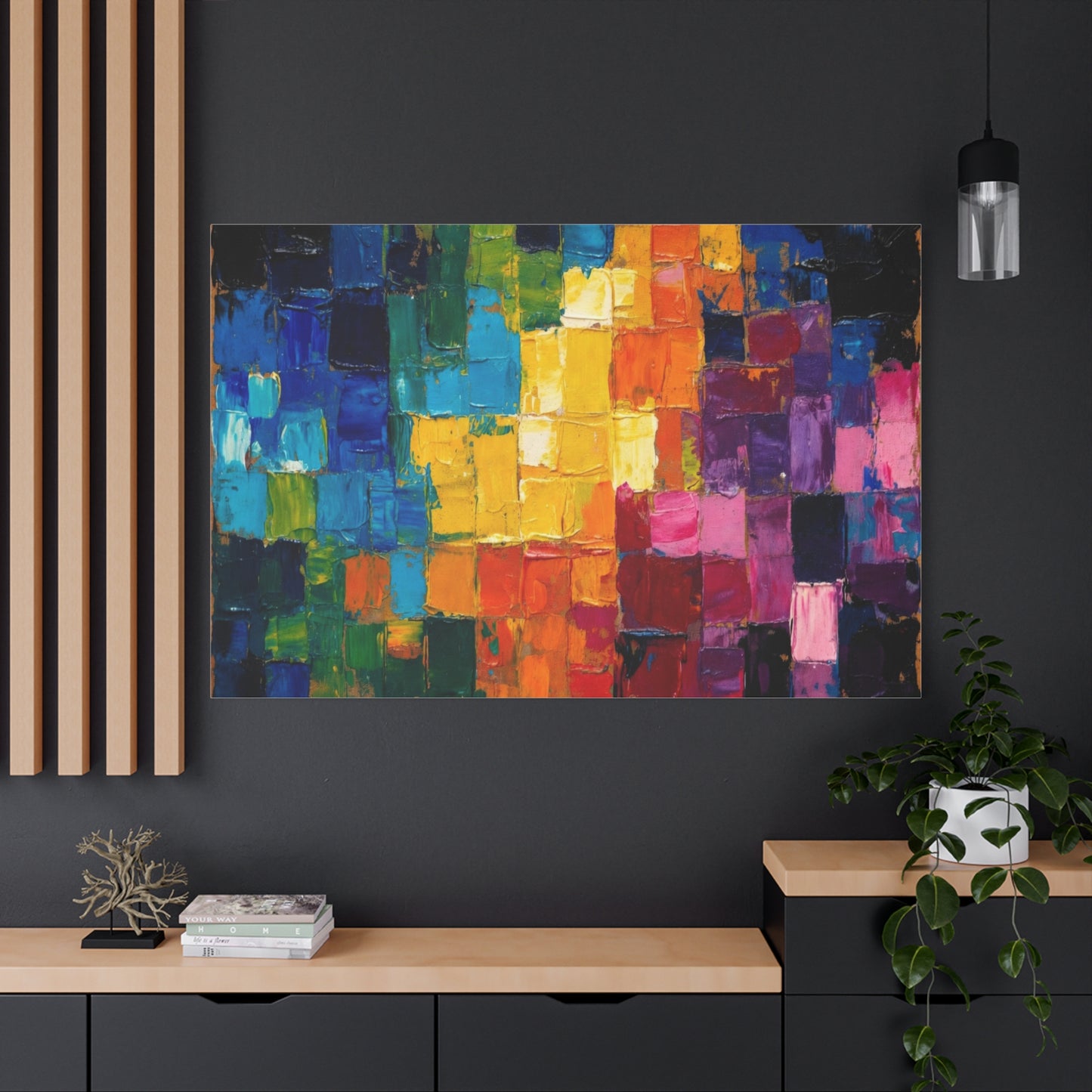 Mosaic Squares Matte Canvas, Stretched, 1.25"