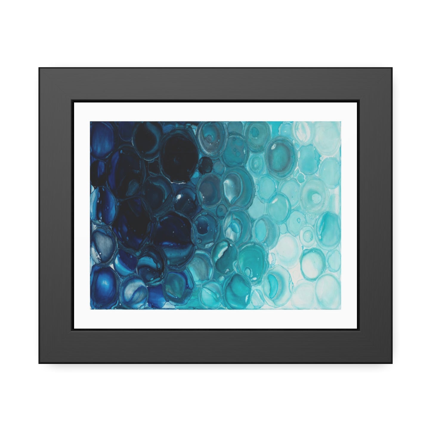 Abstract Ocean Blue Framed Poster
