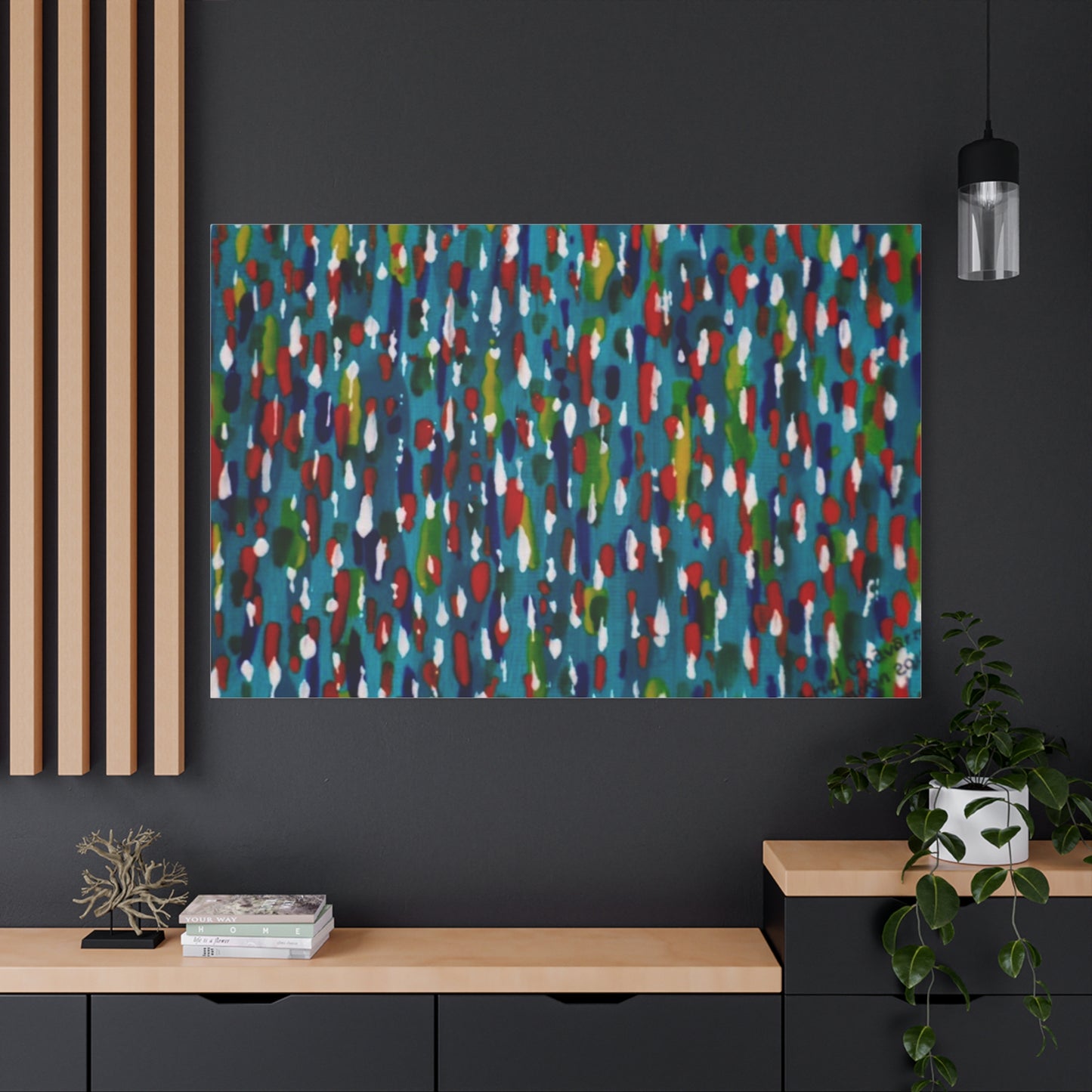 Colours Of The Soul Reflecting On Water by Ariel Chavarro Avila Matte Canvas Wall Art