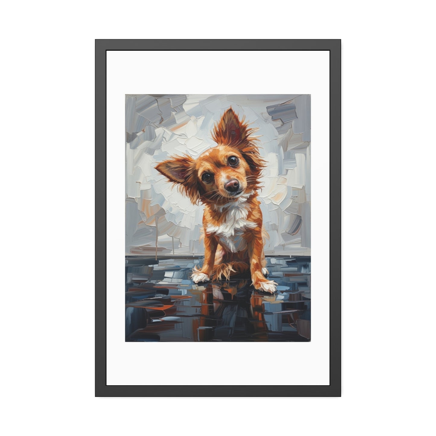 Dog Portrait Framed Poster — Cute Puppy Wall Art