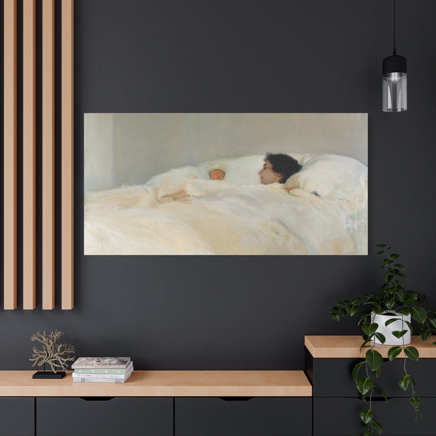 Mother by Joaquin Sorolla y Bastida Art Canvas Print — Serene Nursery Wall Decor