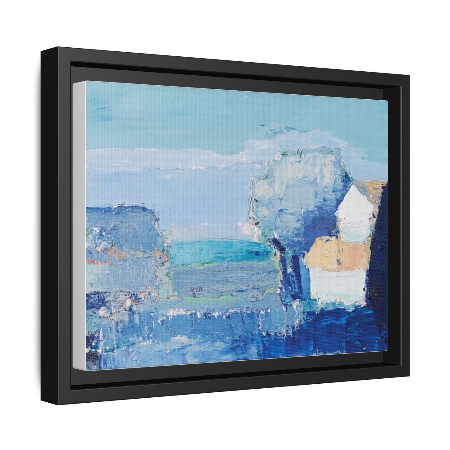 Paysage de Provence by Nicolas de Staël Framed Matte Canvas Seascape Wall Art Print