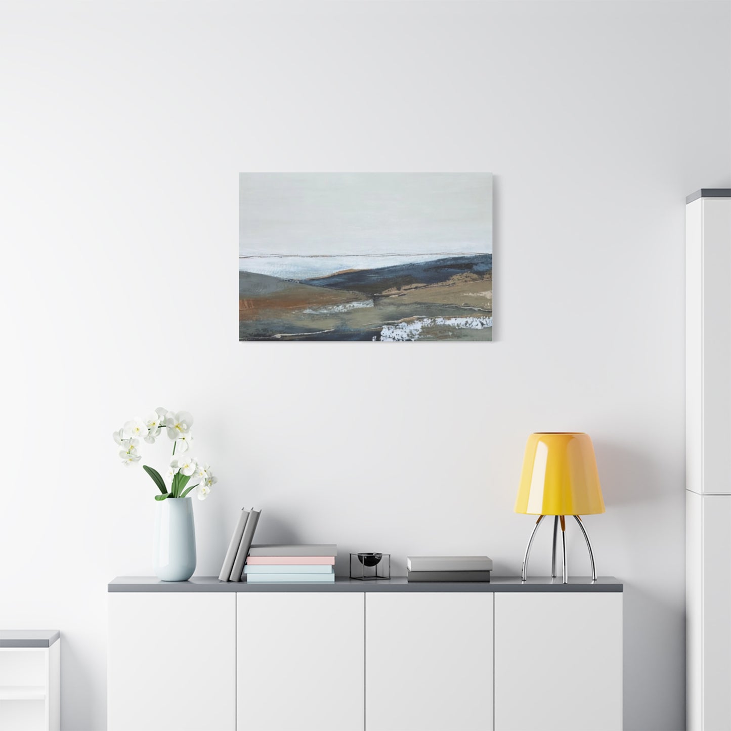 Abstract Coastal Landscape Canvas — Stretched Matte Wall Art