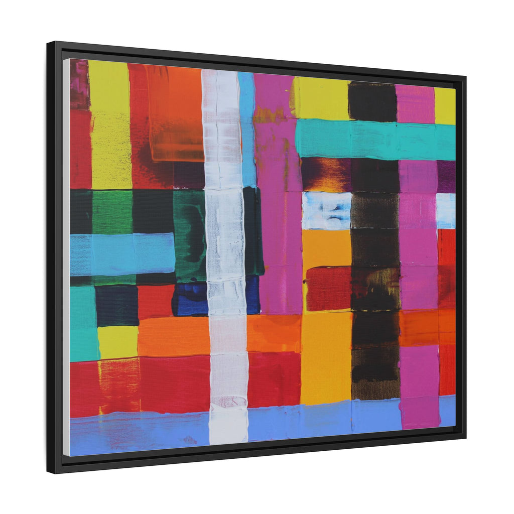 Farbfeld Malerei (Acryl) by Unknown Artist Matte Framed Canvas Wall Art Print