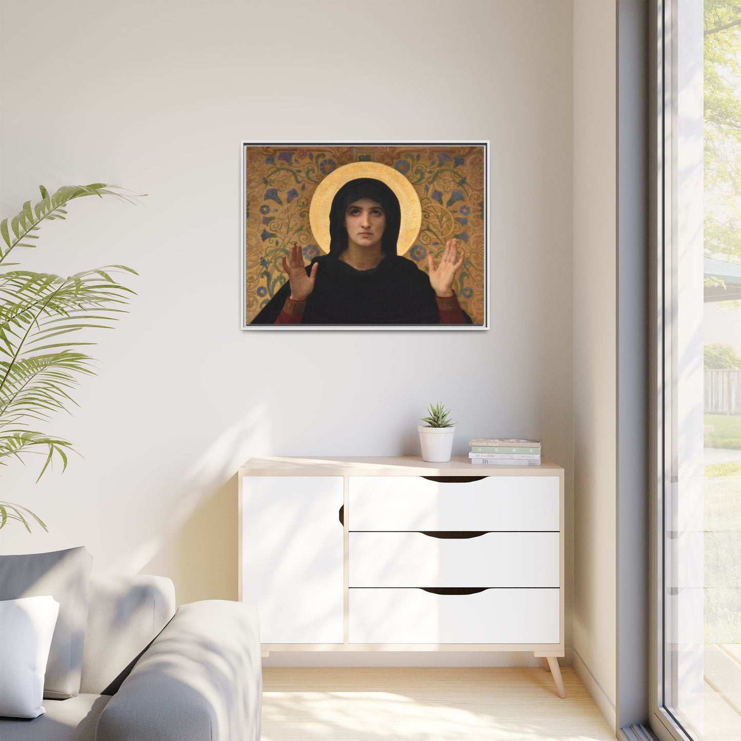 La Vierge consolatrice by William Adolphe Bouguereau Framed Matte Canvas Wall Art