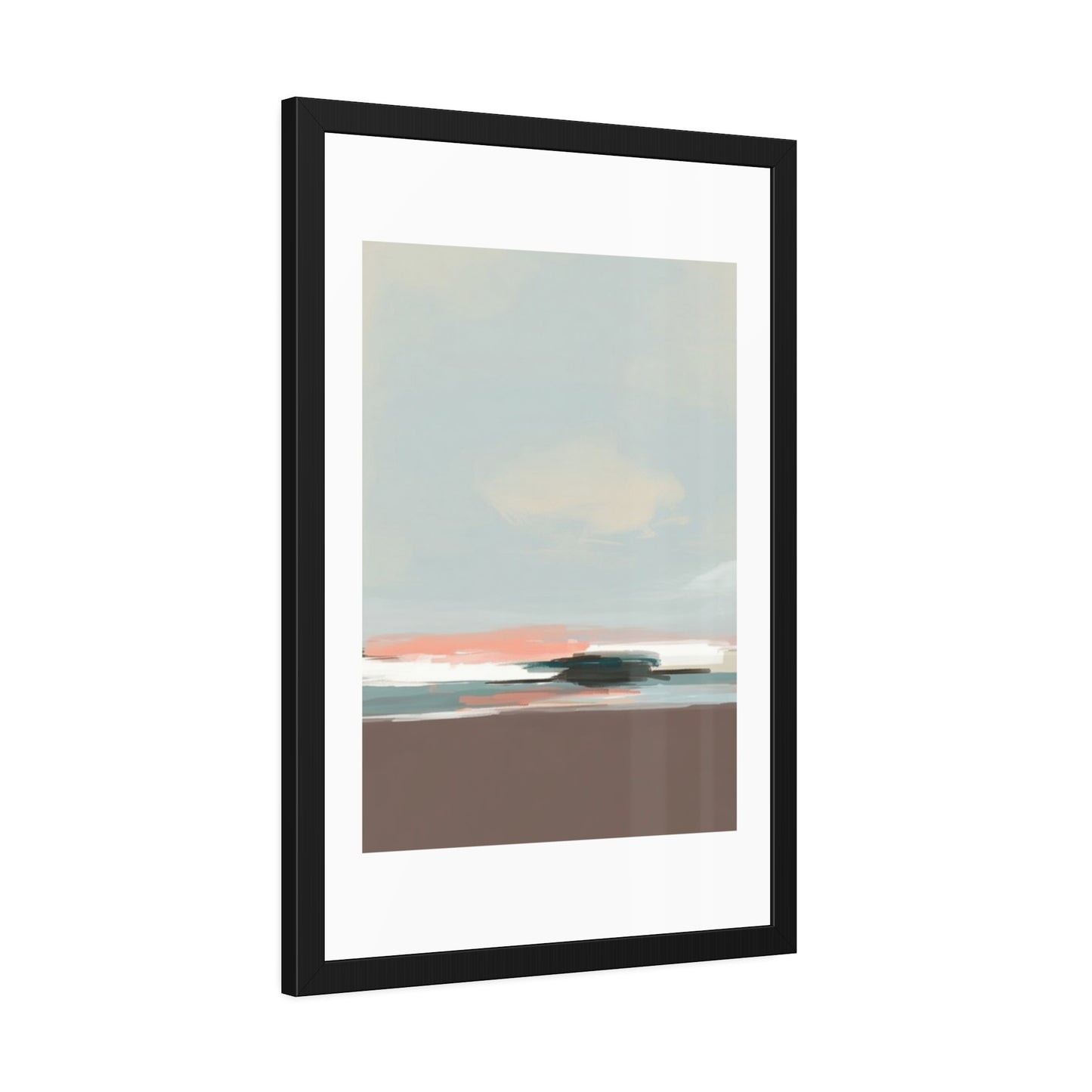 Abstract Seaside Framed Art Print — Minimal Coastal Poster