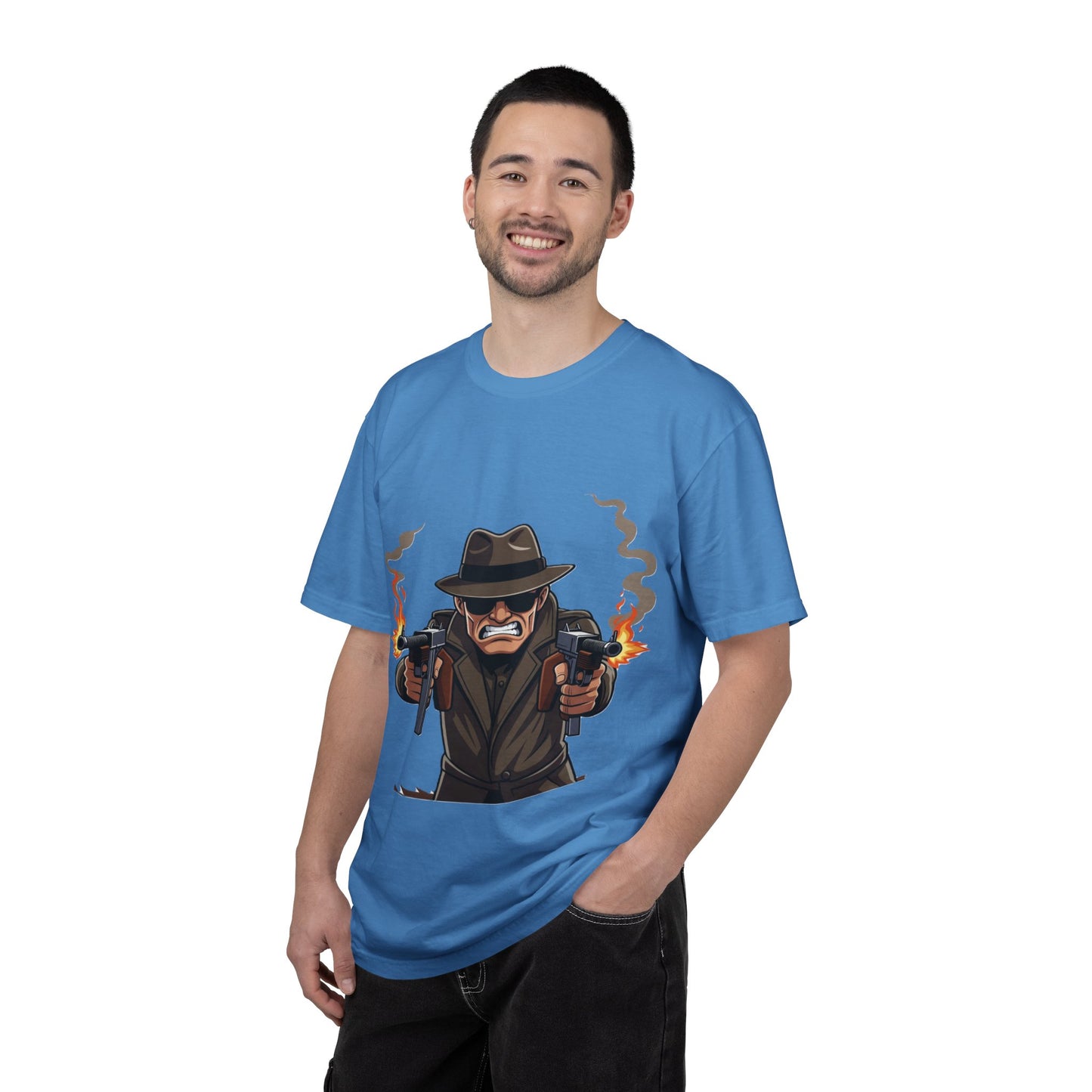 Vintage Gangster Shooter T-Shirt – Retro Mobster Graphic Tee