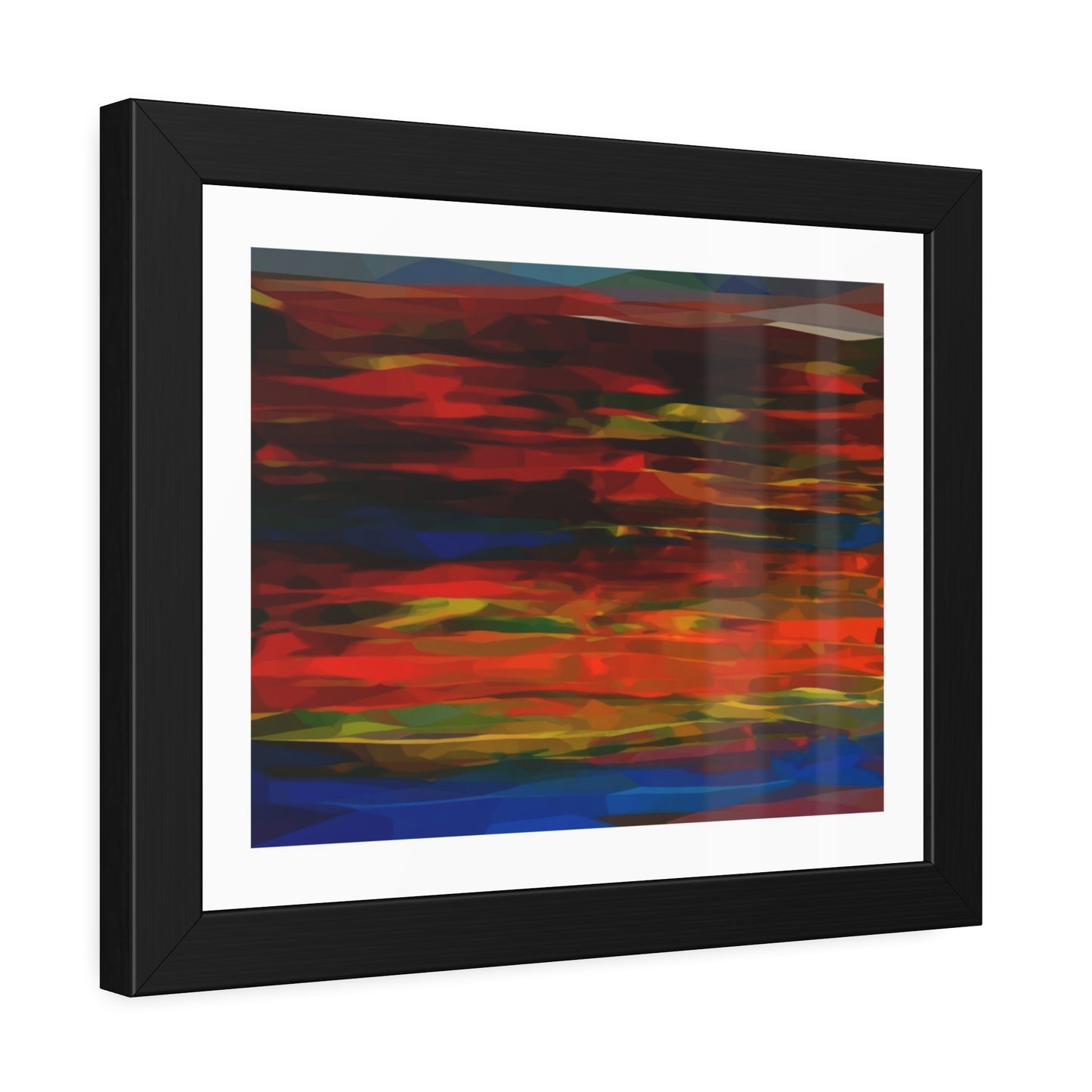 Abstract Sunset Framed Poster — Colorful Modern Wall Art