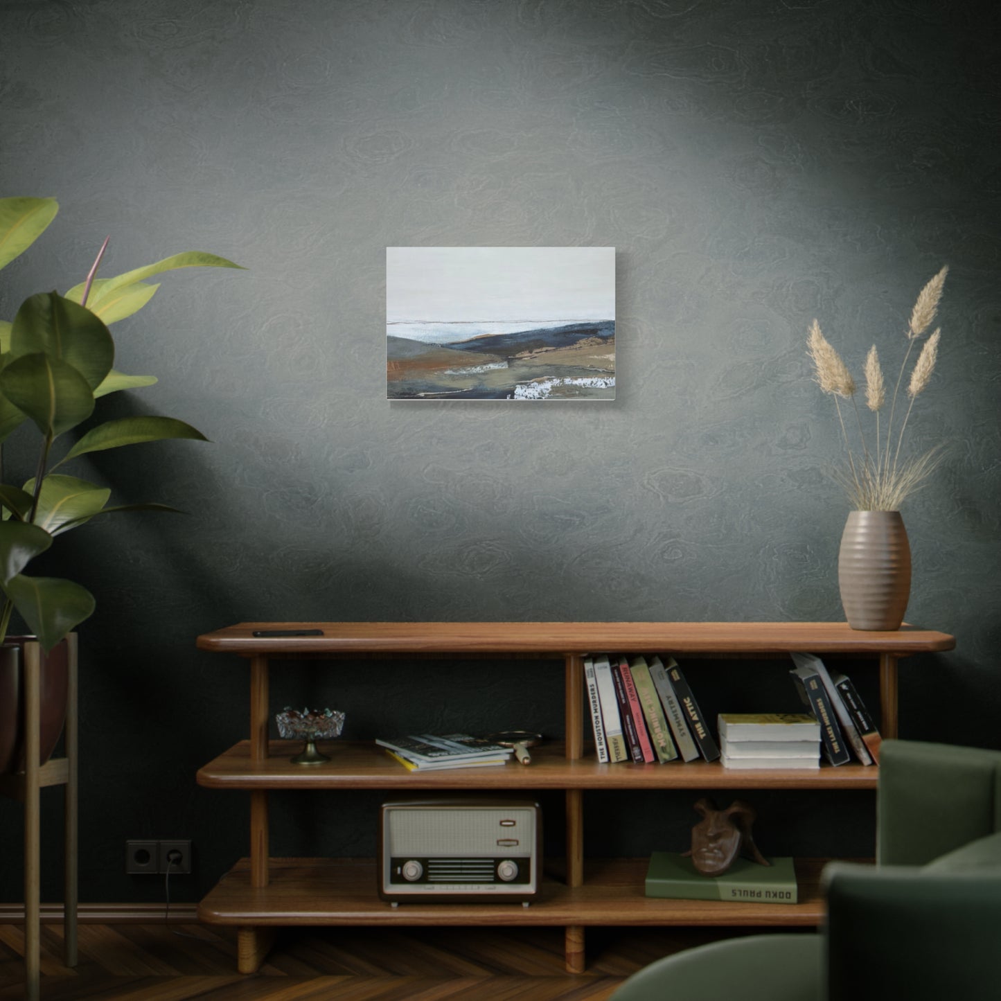Abstract Coastal Landscape Canvas — Stretched Matte Wall Art