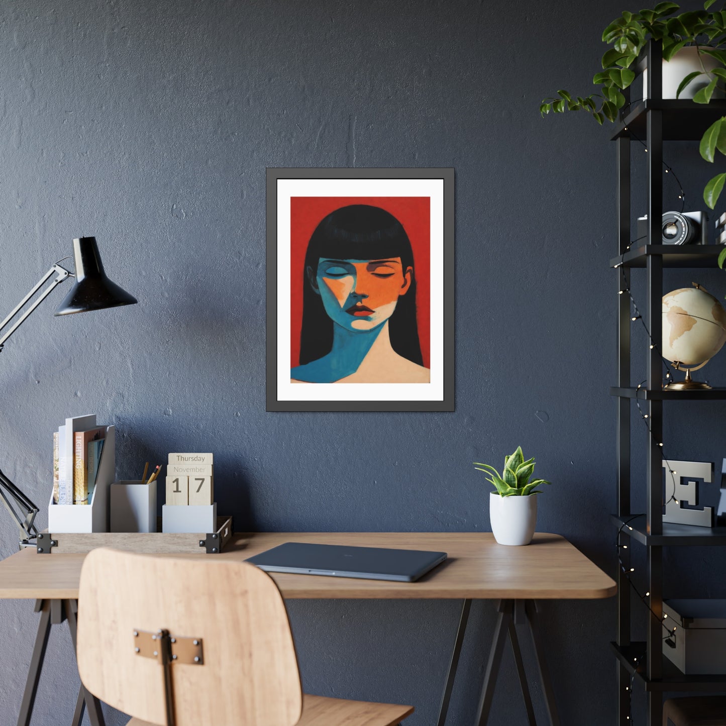 Framed Art Print — Moody Portrait Poster