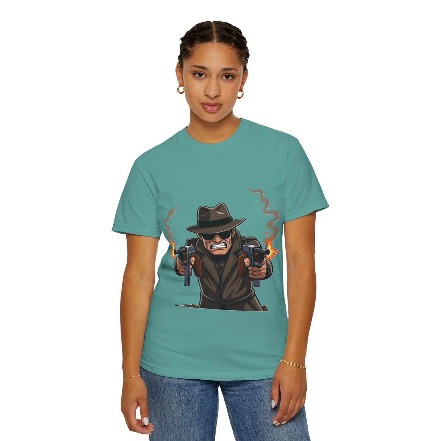 Vintage Gangster Shooter T-Shirt – Retro Mobster Graphic Tee