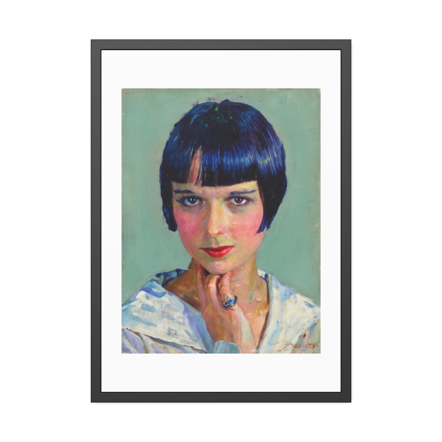 Vintage Portrait Framed Poster — 1920s Flapper Art Print