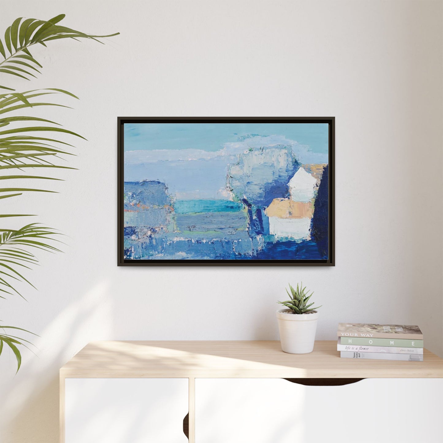 Paysage de Provence by Nicolas de Staël Framed Matte Canvas Seascape Wall Art Print