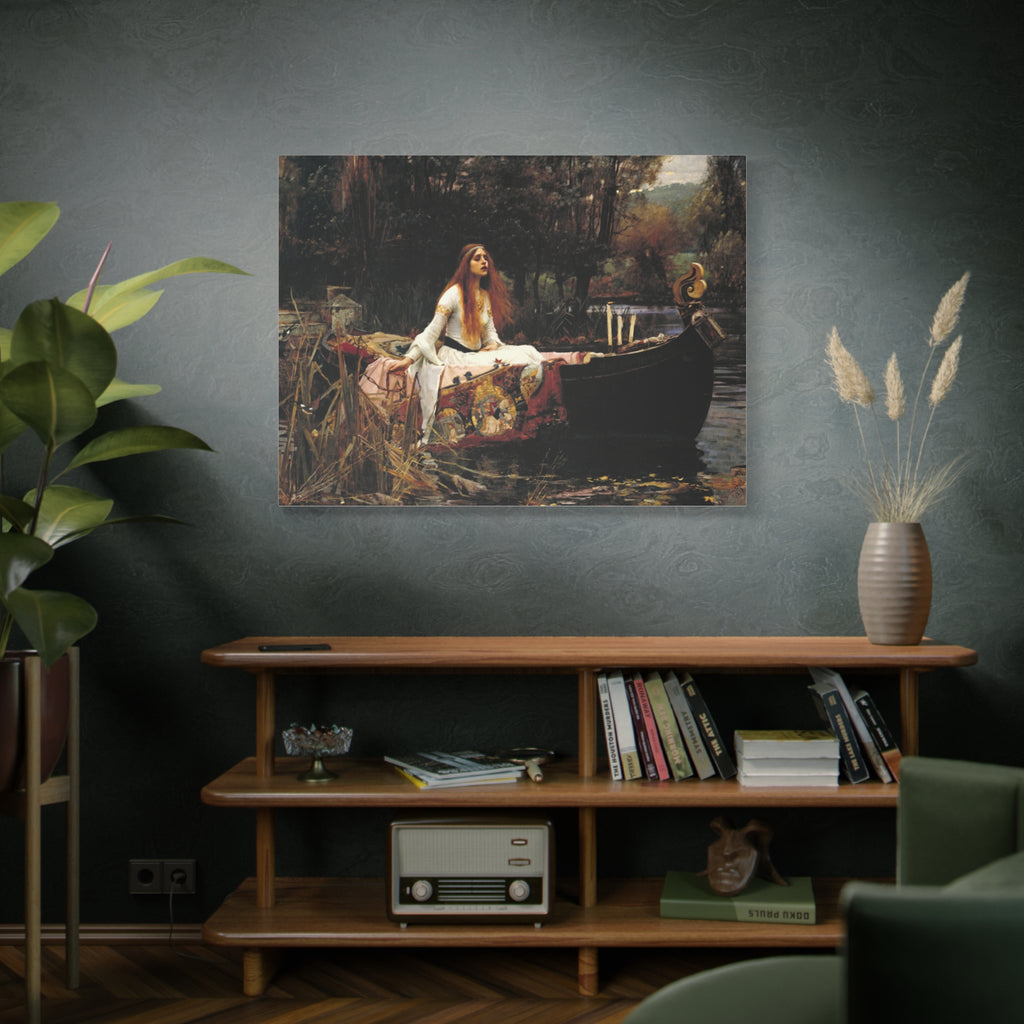 The Lady of Shalott by John William Waterhouse Matte Canvas Wall Art Print
