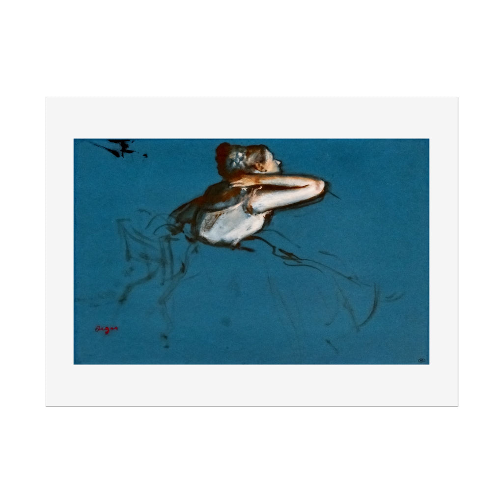 Blue Ballerina by Edgar Degas Wall Art Print