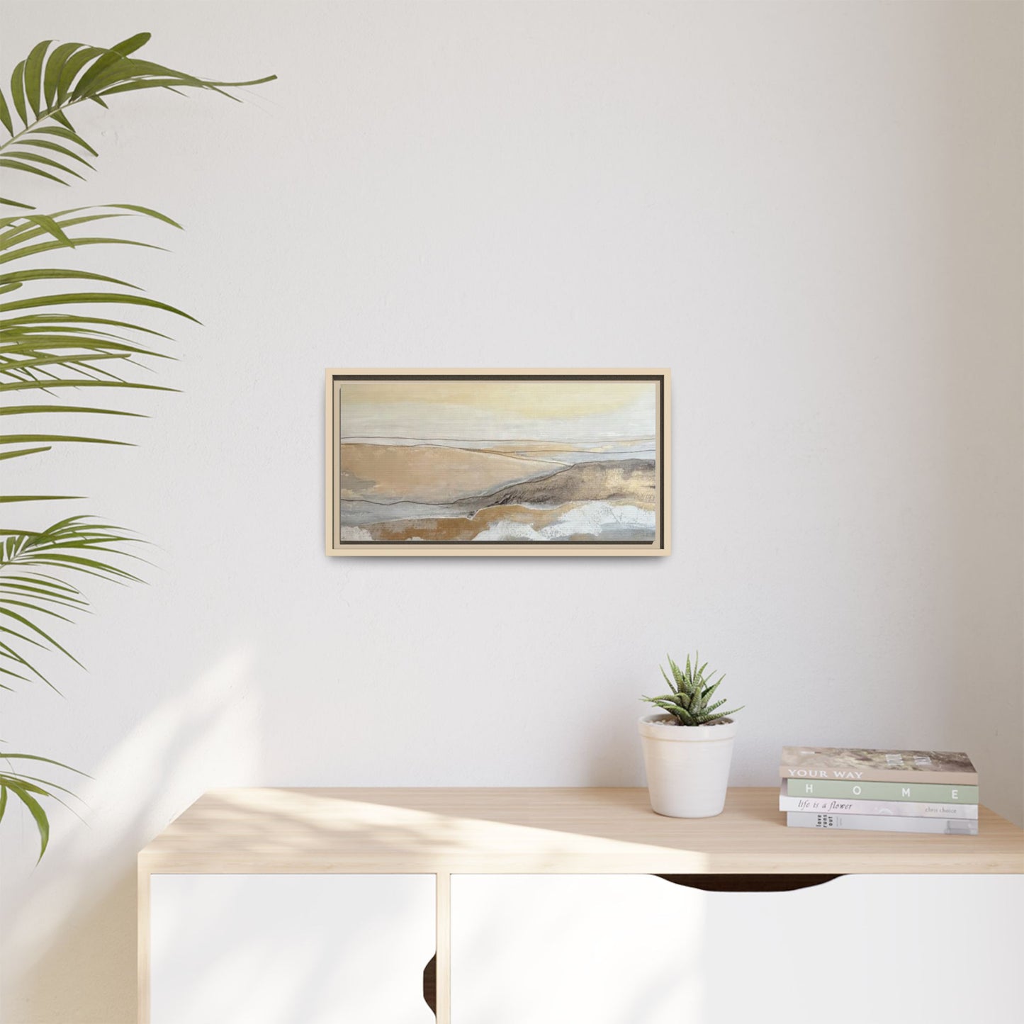 Framed Abstract Coastal Landscape Matte Canvas Wall Art